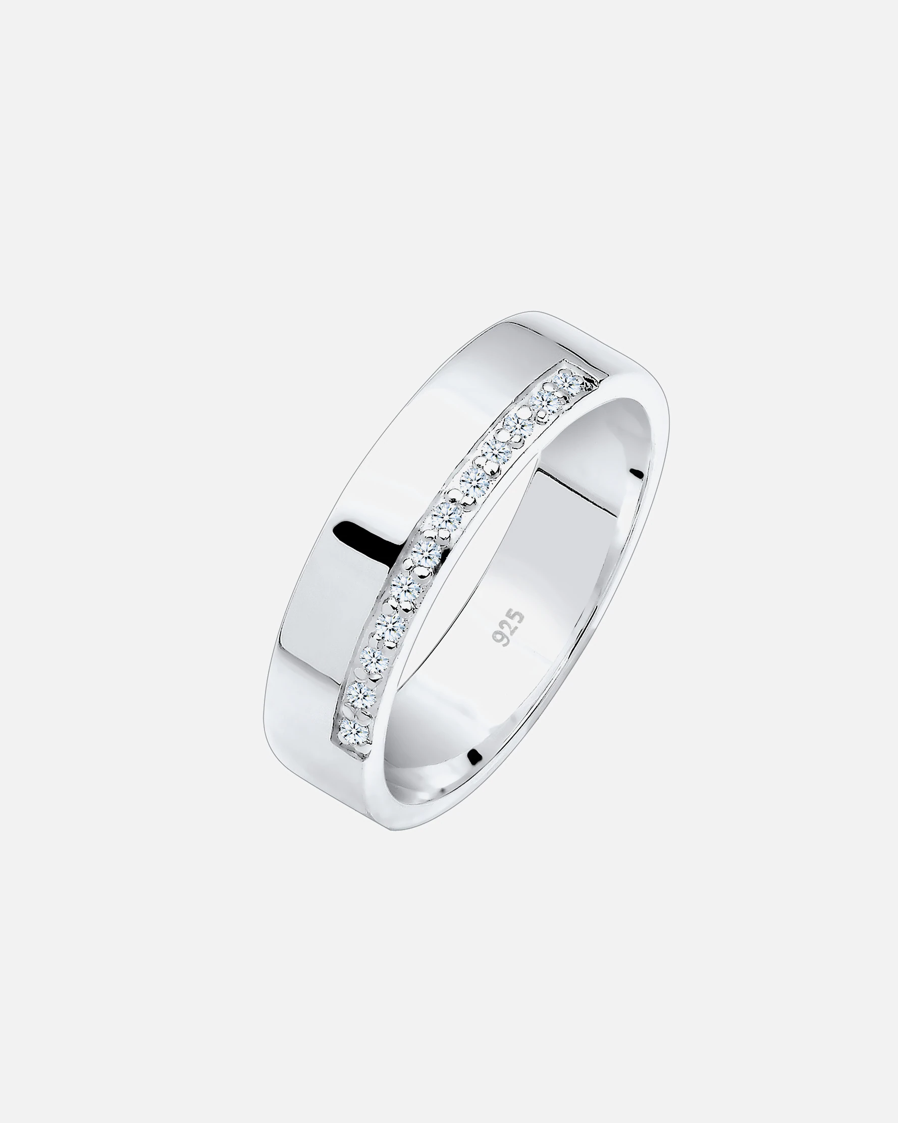 Elli DIAMONDS ring band ring basic diamonds (0.06 ct.) 925 silver