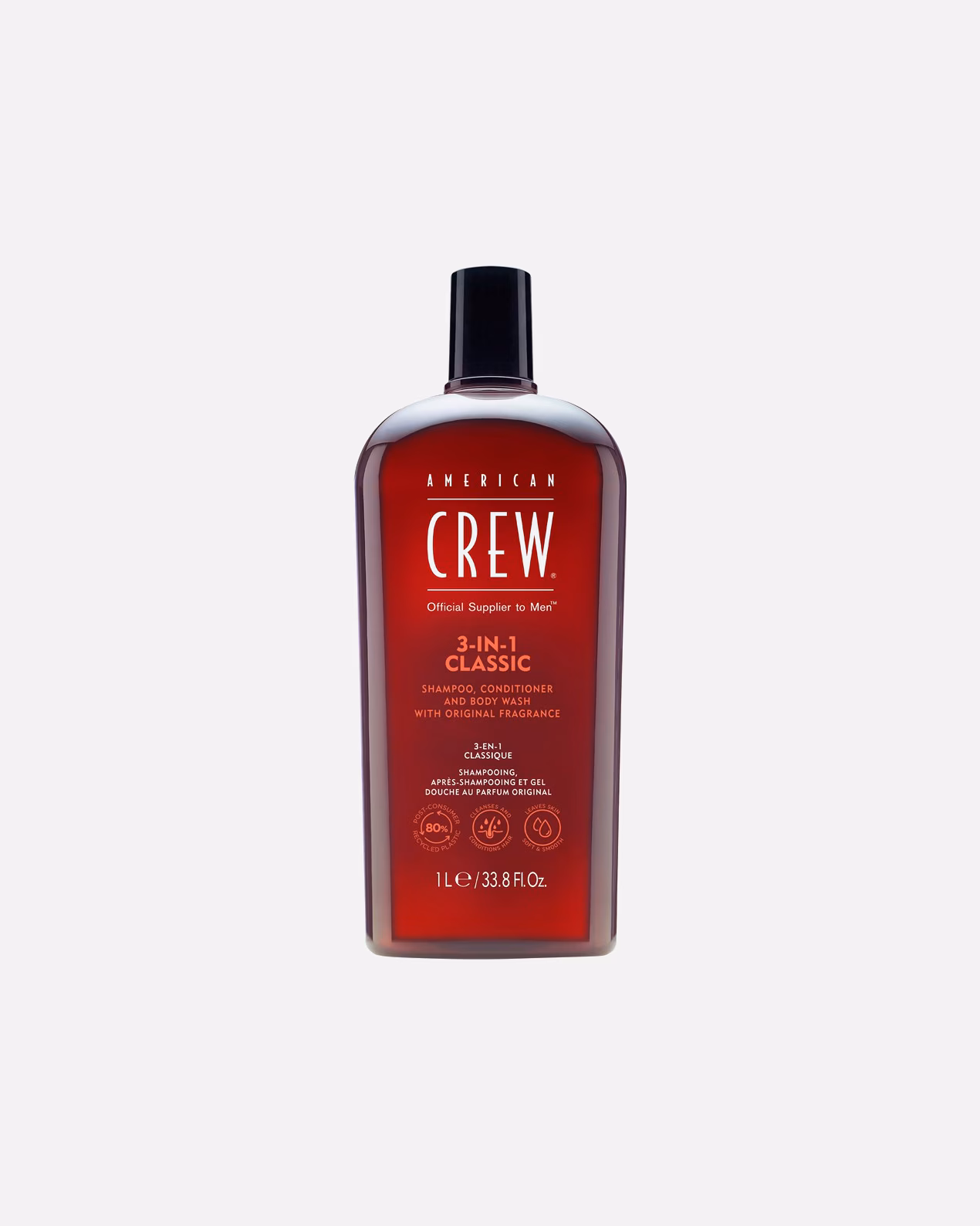 American Crew Hair & Body Wash 3-in-1 Shampoo, Conditioner and Body Wash 1.000 ml