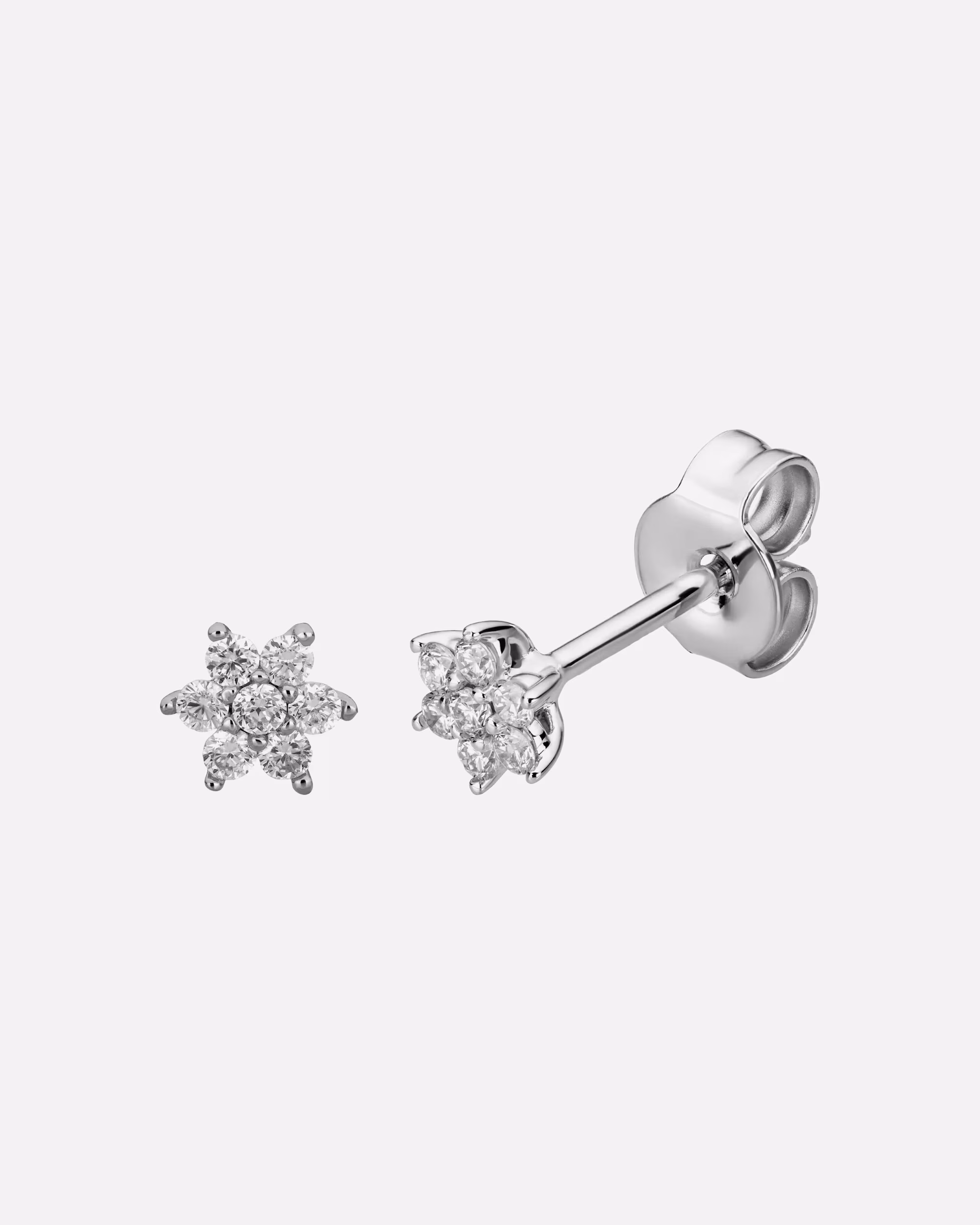 Lyomi earrings ear studs 585/- gold diamond white 0.15ct.