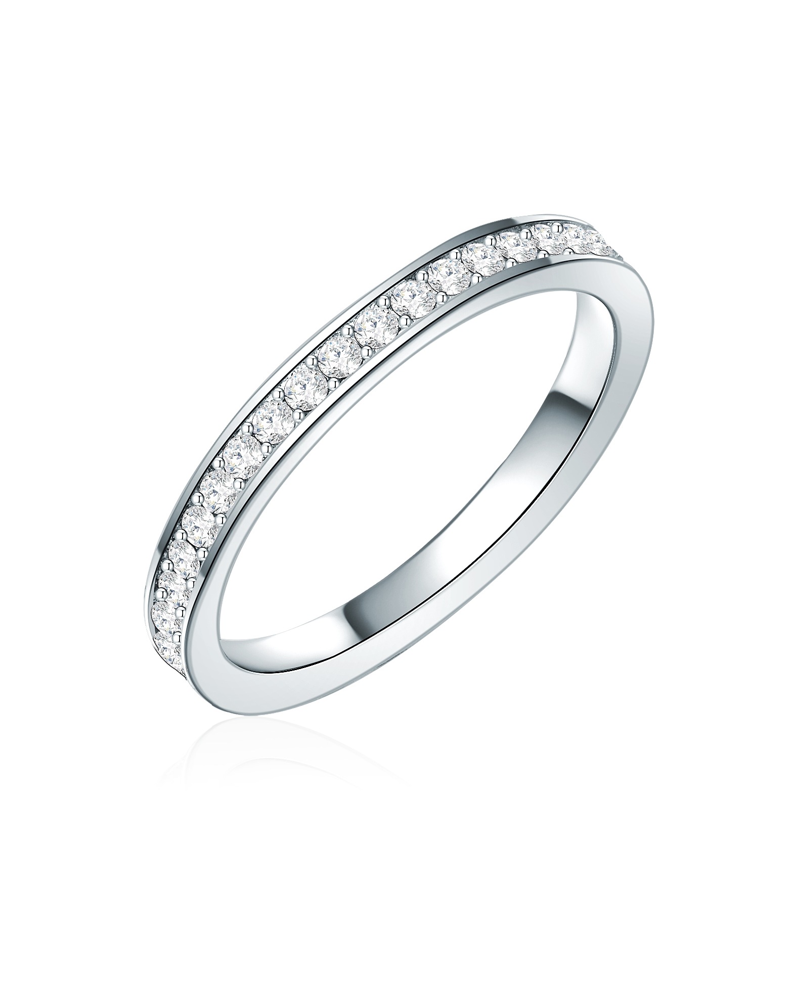 Lulu & Jane ring made of brass in silver decorated with crystals from Swarovski®