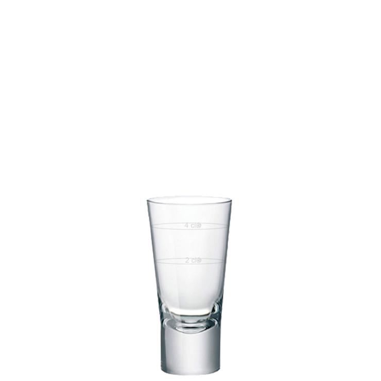Bormioli Stamper Ypsilon 7 cl with filling line 2 + 4 cl |-|, contents: 70 ml, H: 107 mm, D: 50 mm