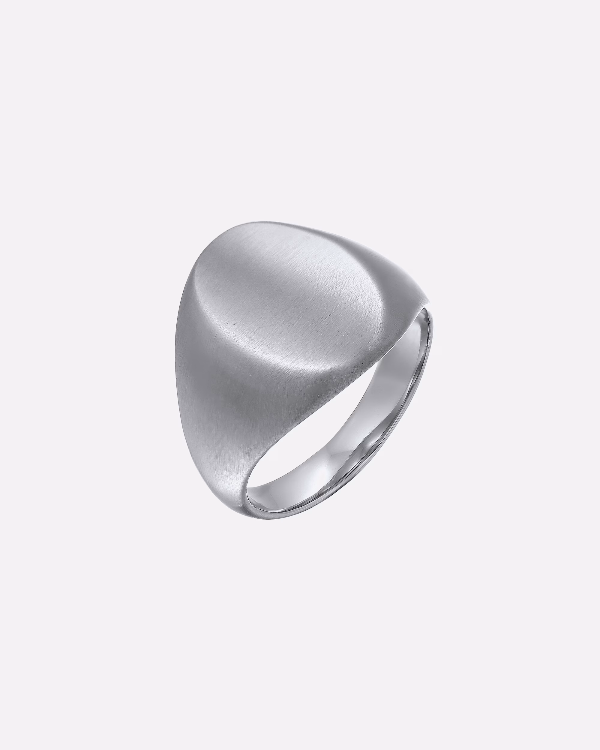 KUZZOI Men's Signet Ring, Stainless Steel, Silver-colored, Size 66