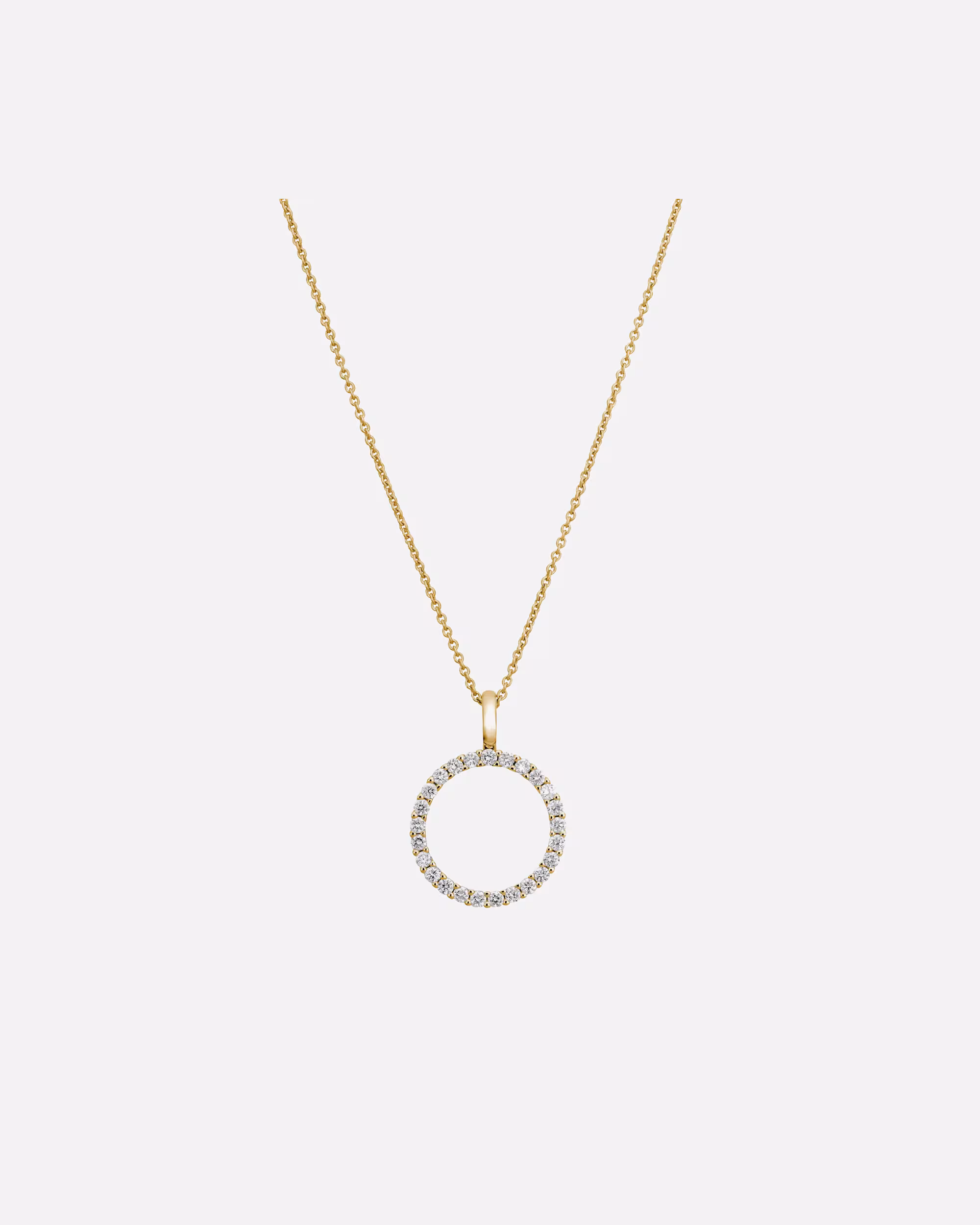 Lyomi necklace pendant with chain 585/- gold diamond white 0.51ct.