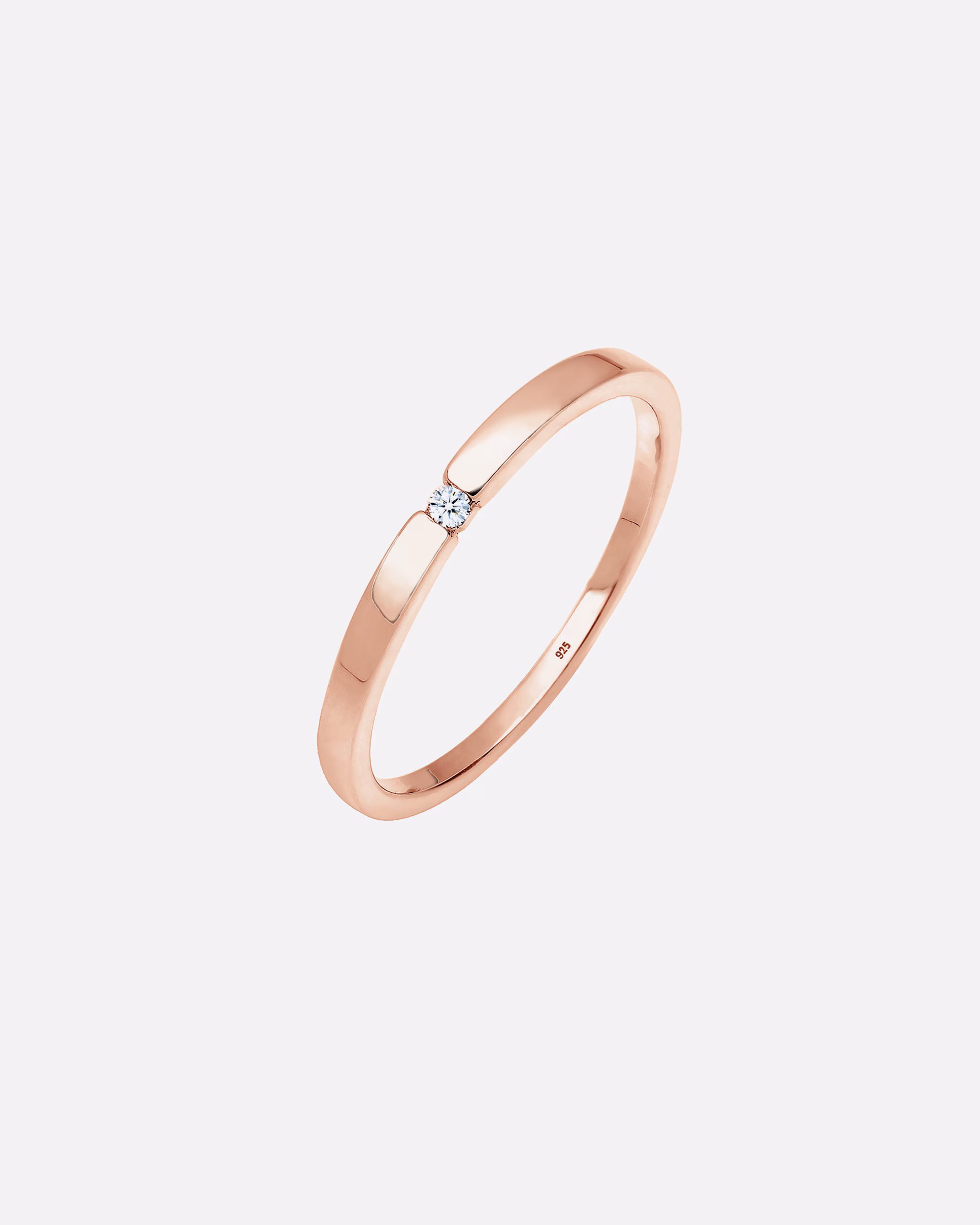 Elli DIAMONDS Ring Engagement Ring Classic Diamond (0.015 ct.) 925 Sterling Silver