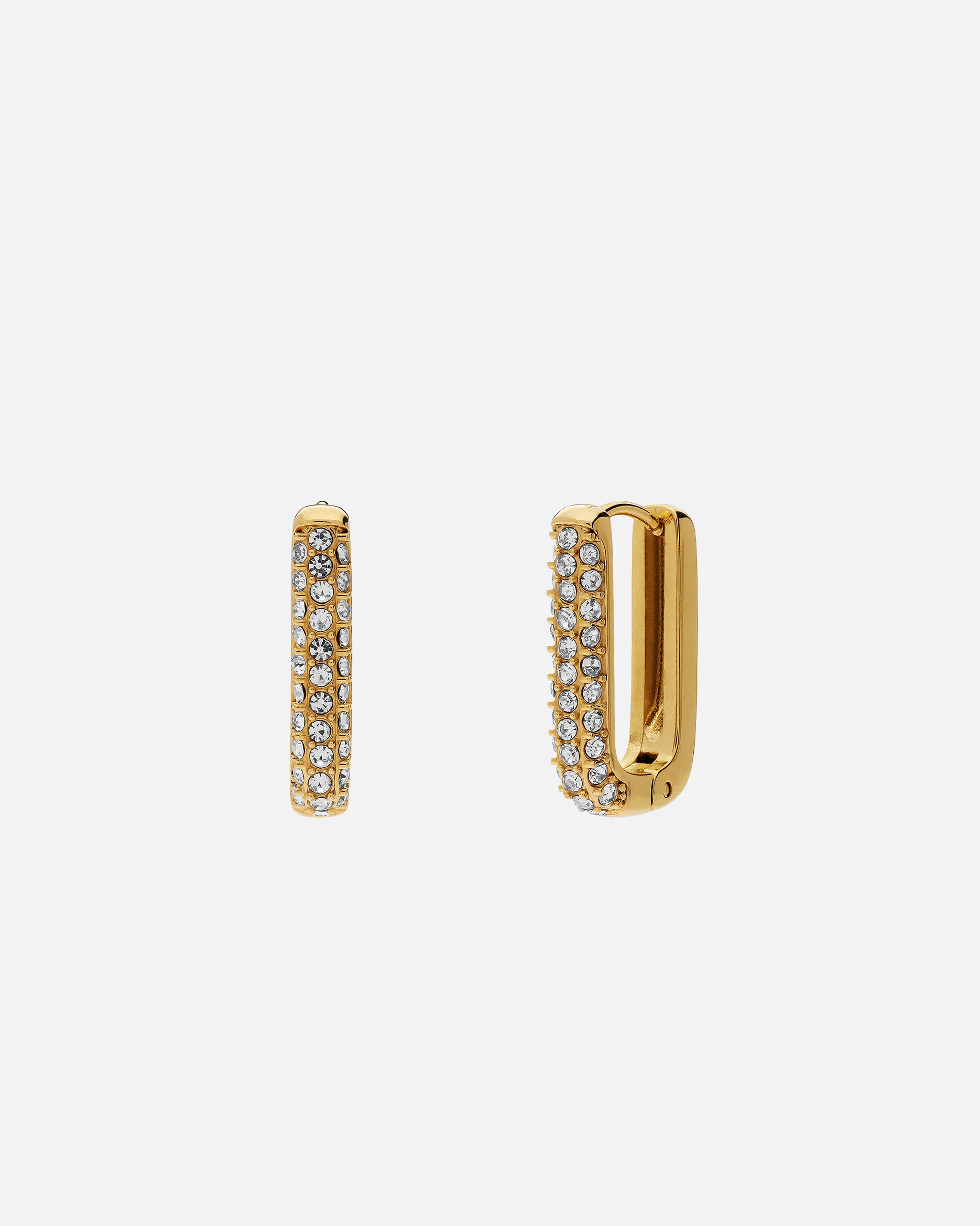 Lucardi Steel earrings, Gold