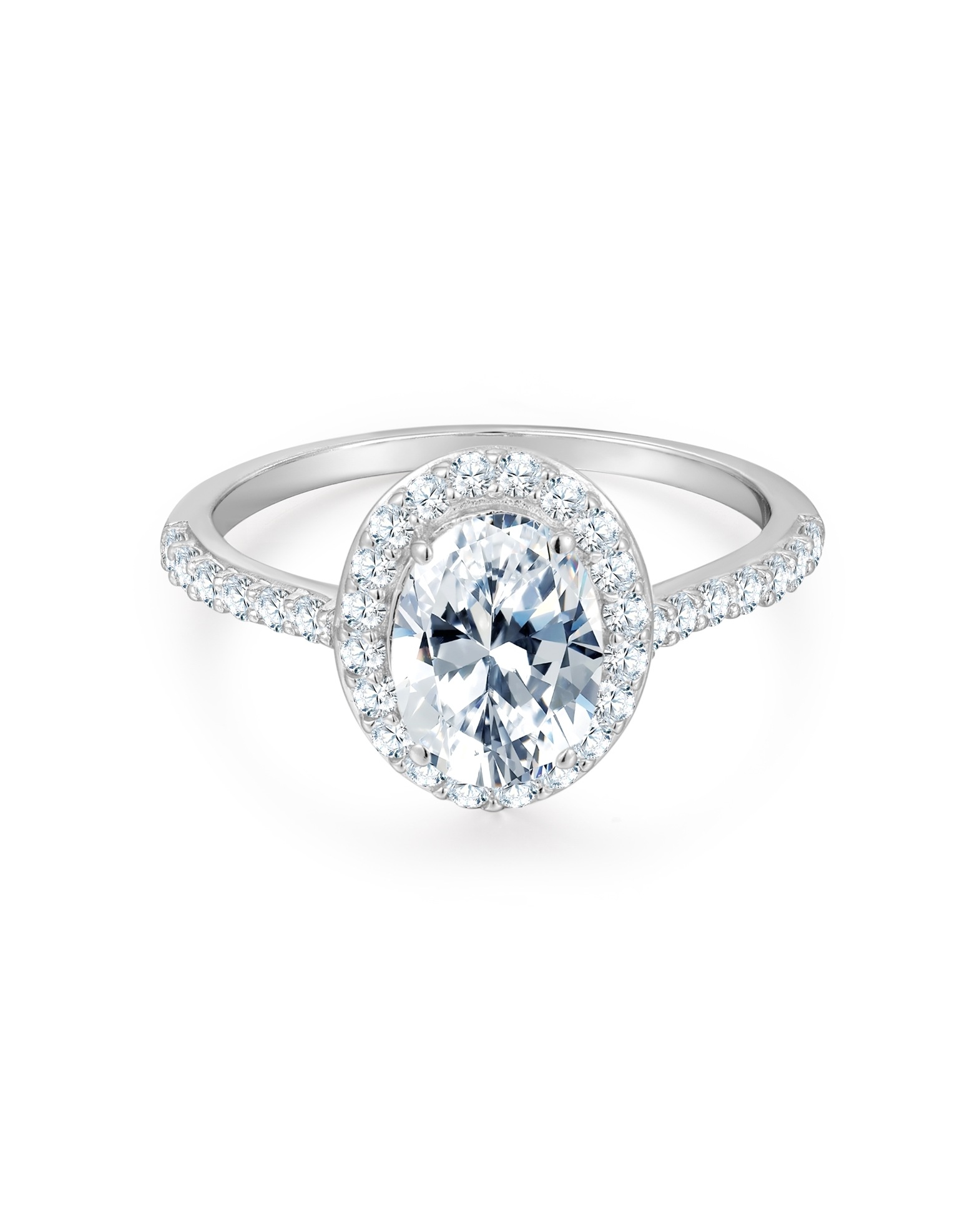 Trilani ring made of sterling silver in silver with zirconia