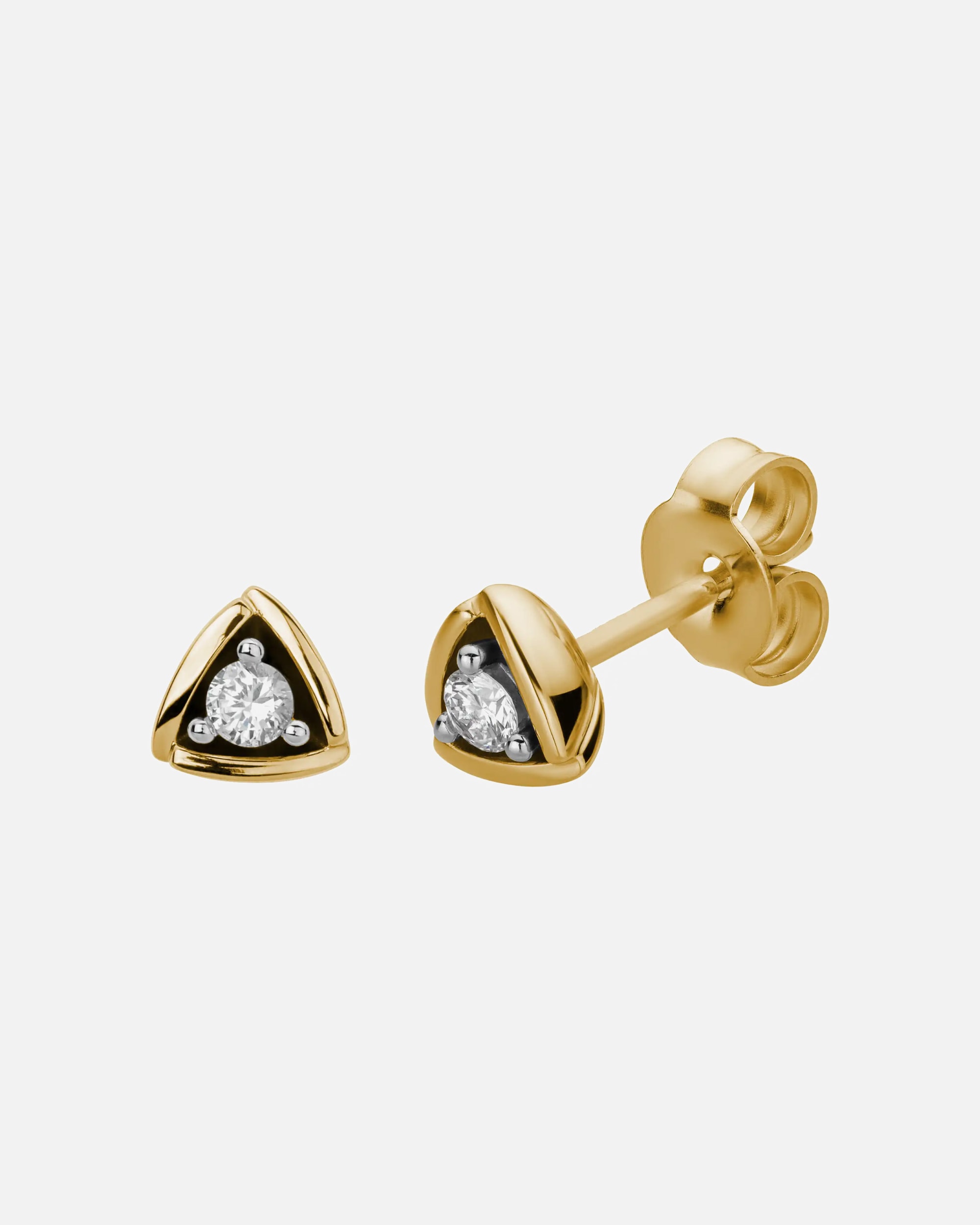 Lyomi earrings ear studs 585/- gold diamond orange 0.10ct.
