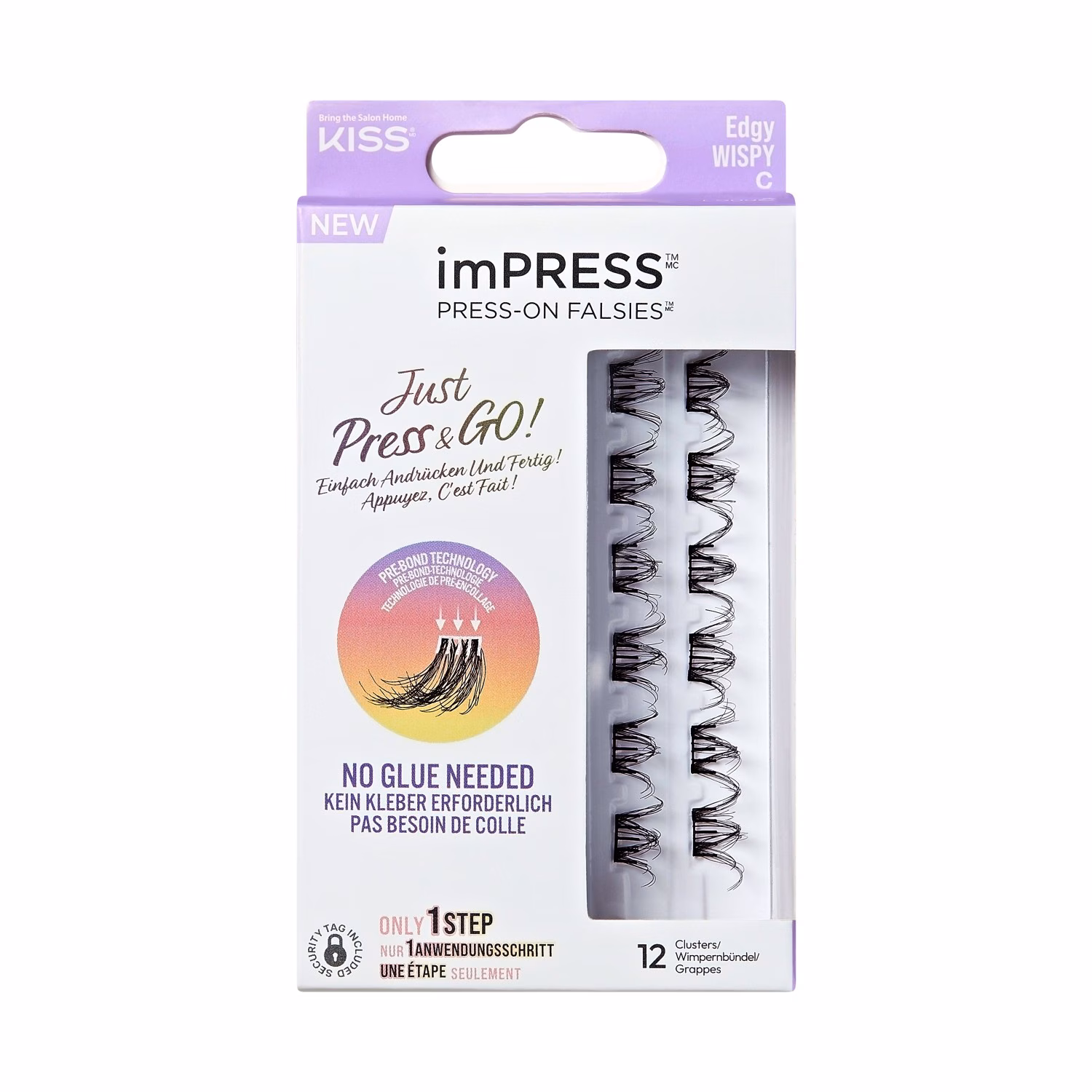 imPRESS* PRESS-ON FALSIES™ Just Press & GO! Simply press and you're done! Appuyez, C'est Fait! KISS 09