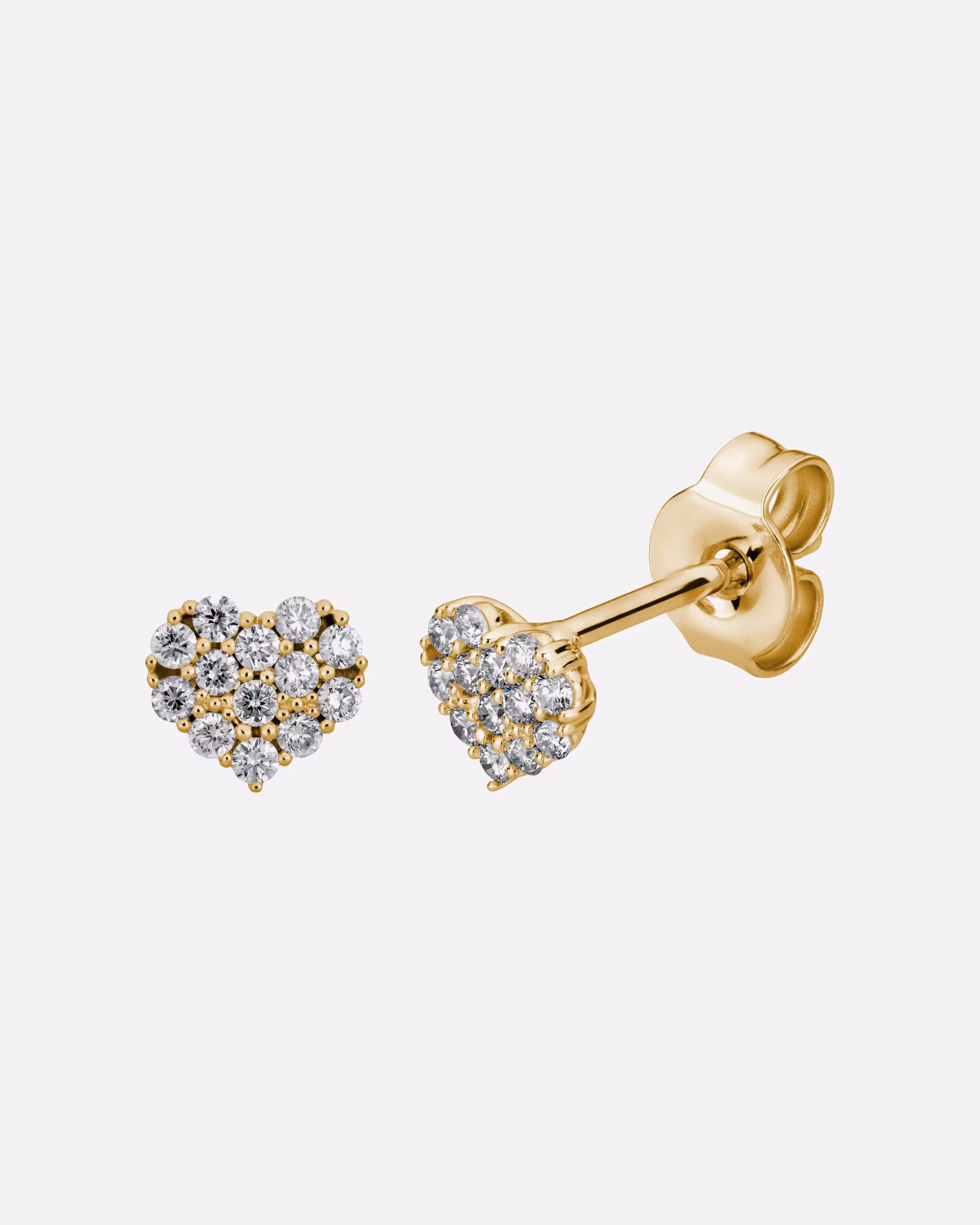 Lyomi earrings ear studs 585/- gold diamond white 0.19ct.
