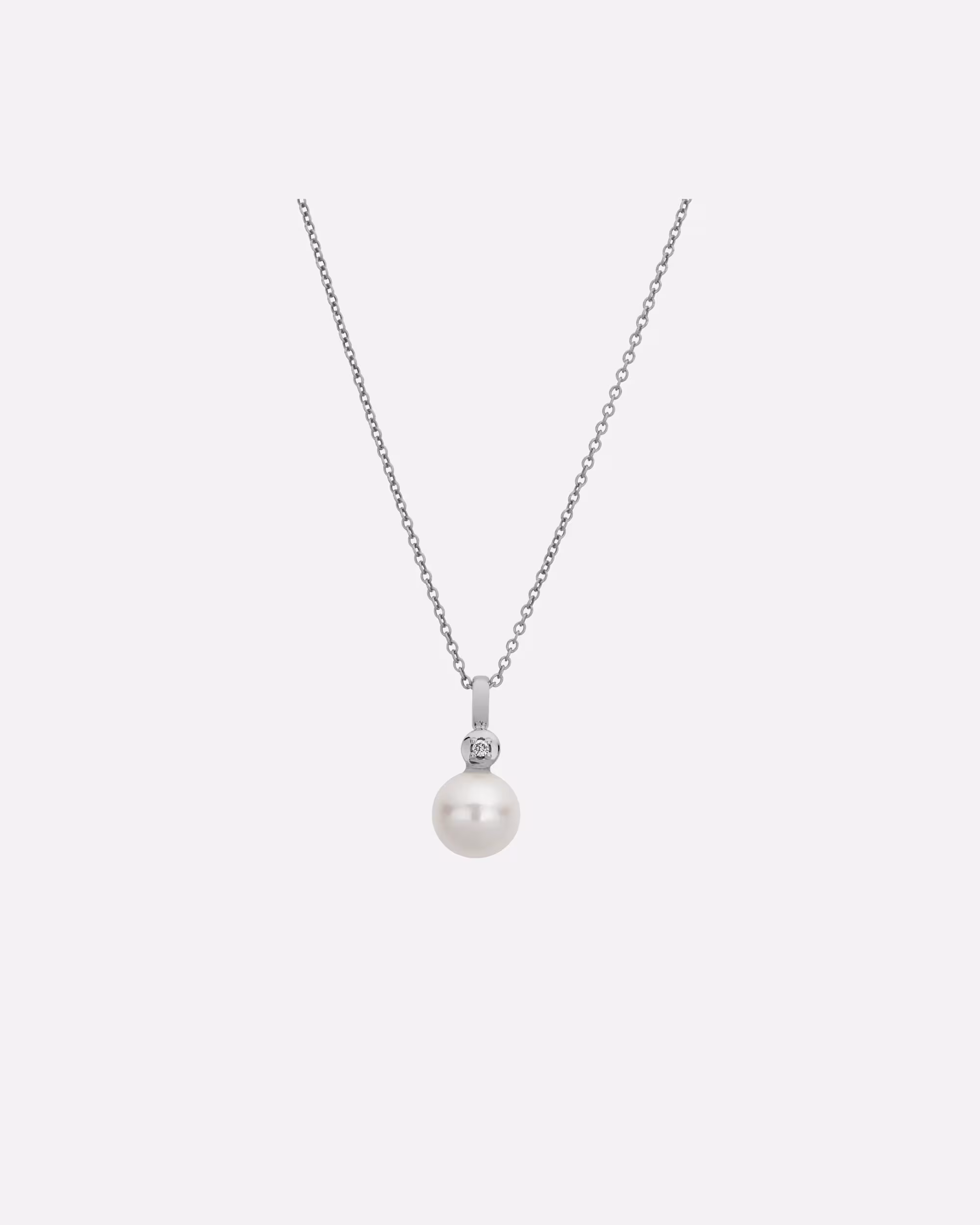 Lyomi necklace pendant with chain 585/- gold diamond white 0.02ct.