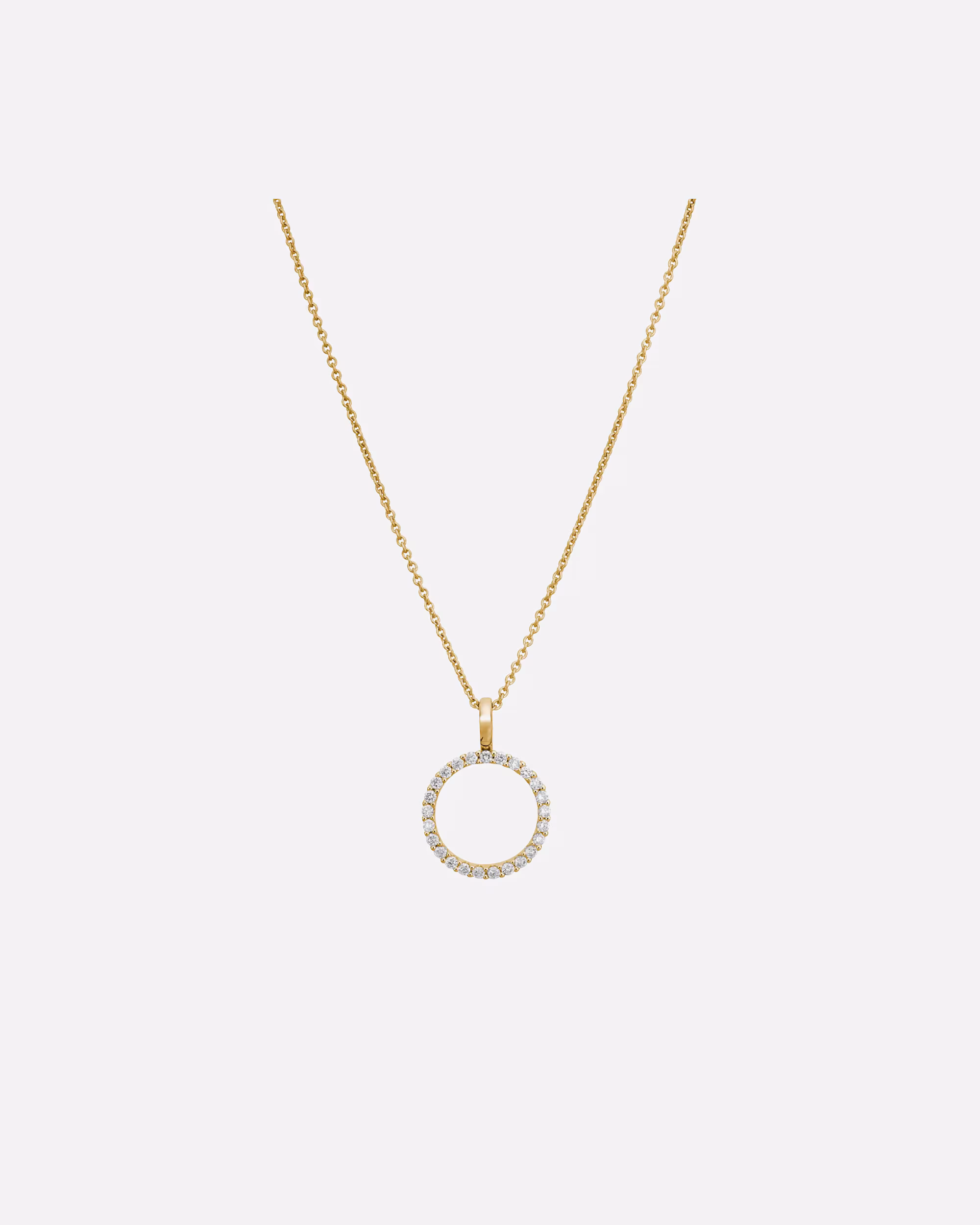 Lyomi necklace pendant with chain 585/- gold diamond white 0.28ct.