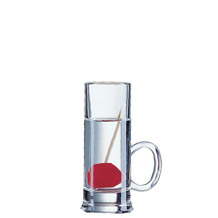 Arcoroc Liquor, shot glass with Henkel Islande No. FH6H, contents: 65 ml, H: 100 mm, D: 63 mm
