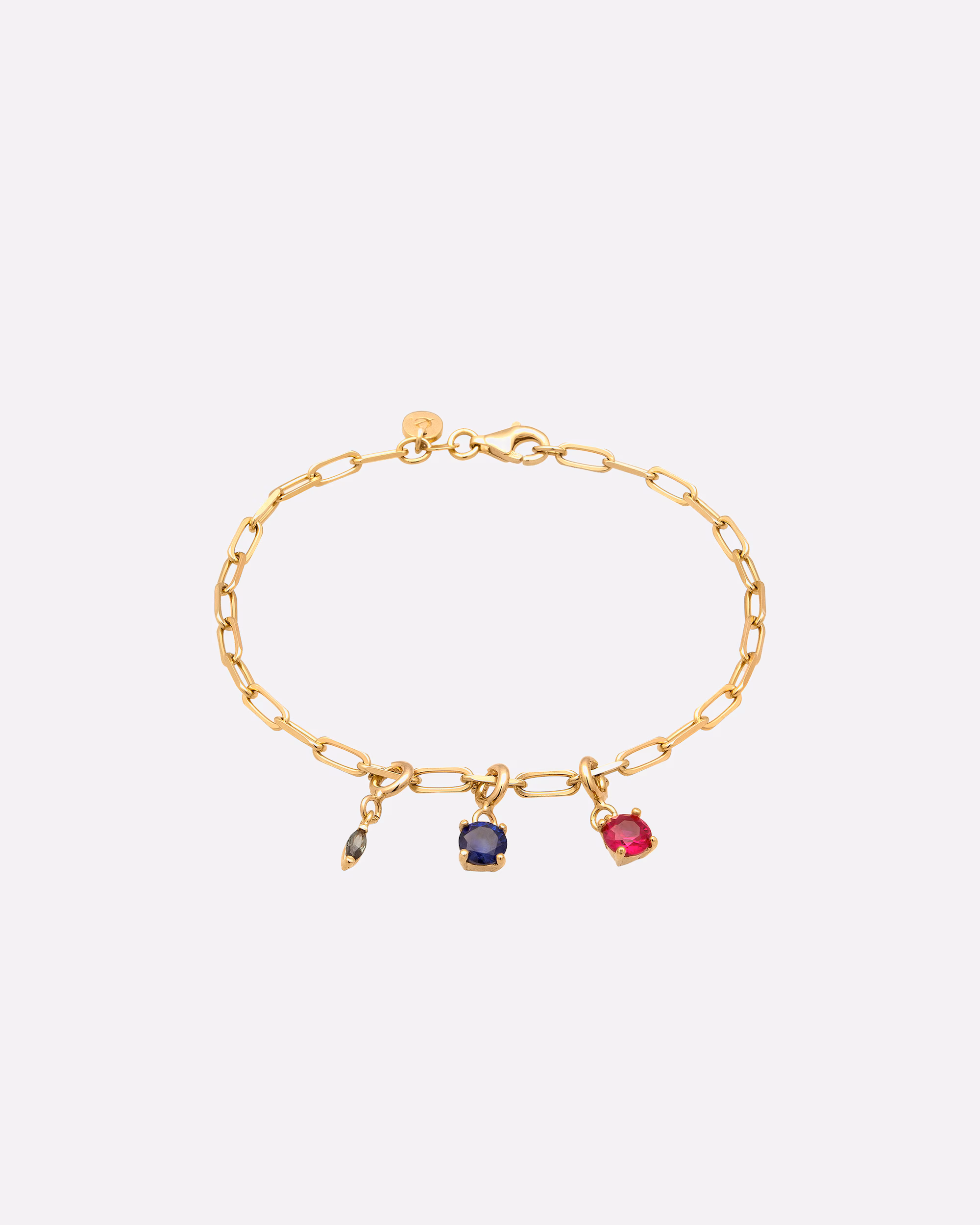 Elli PREMIUM bracelet ruby ​​sapphire tourmaline laboratory grown 925 sterling silver 18