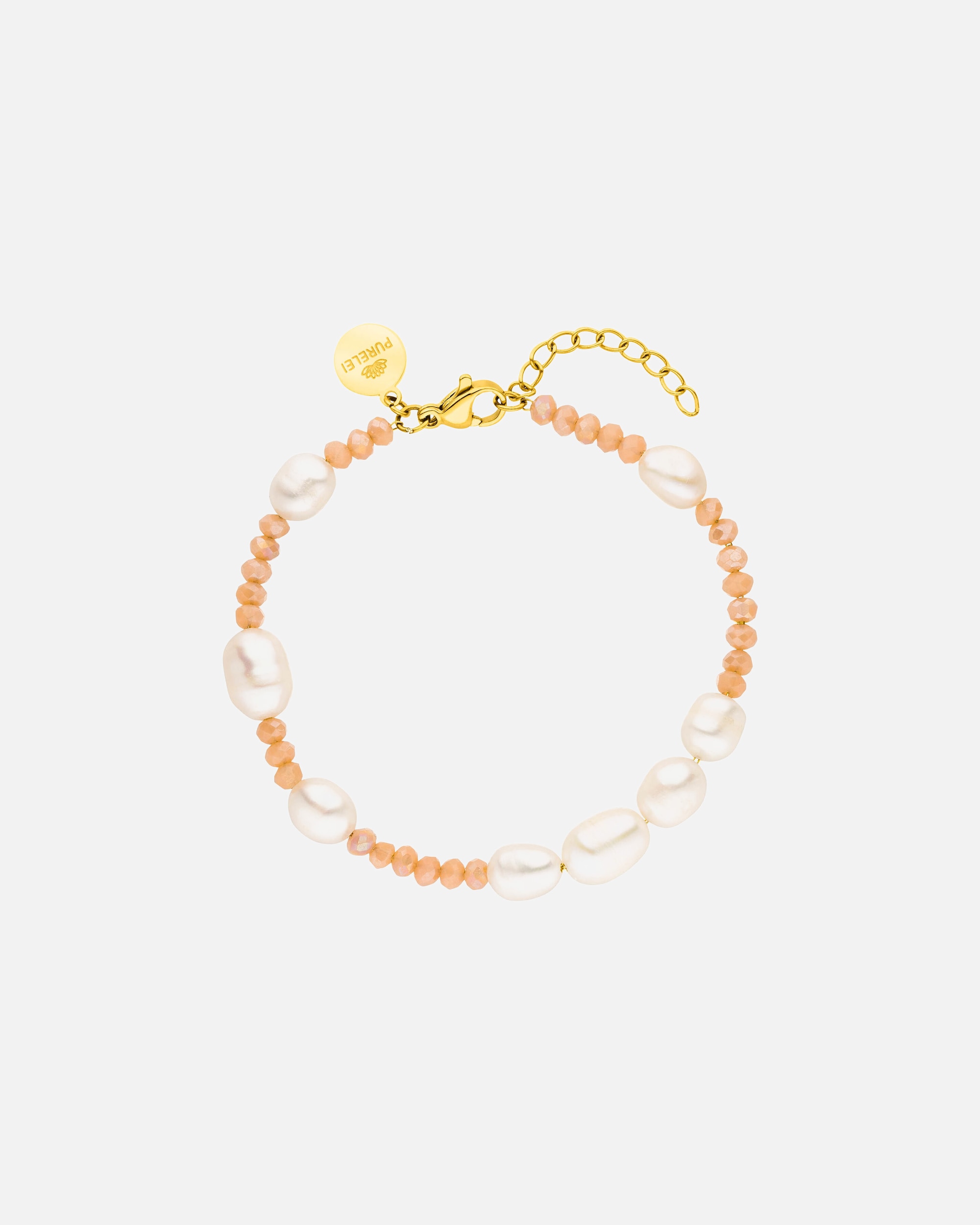 Purelei Bracelet, Coral Bracelet with Pearls, Gold