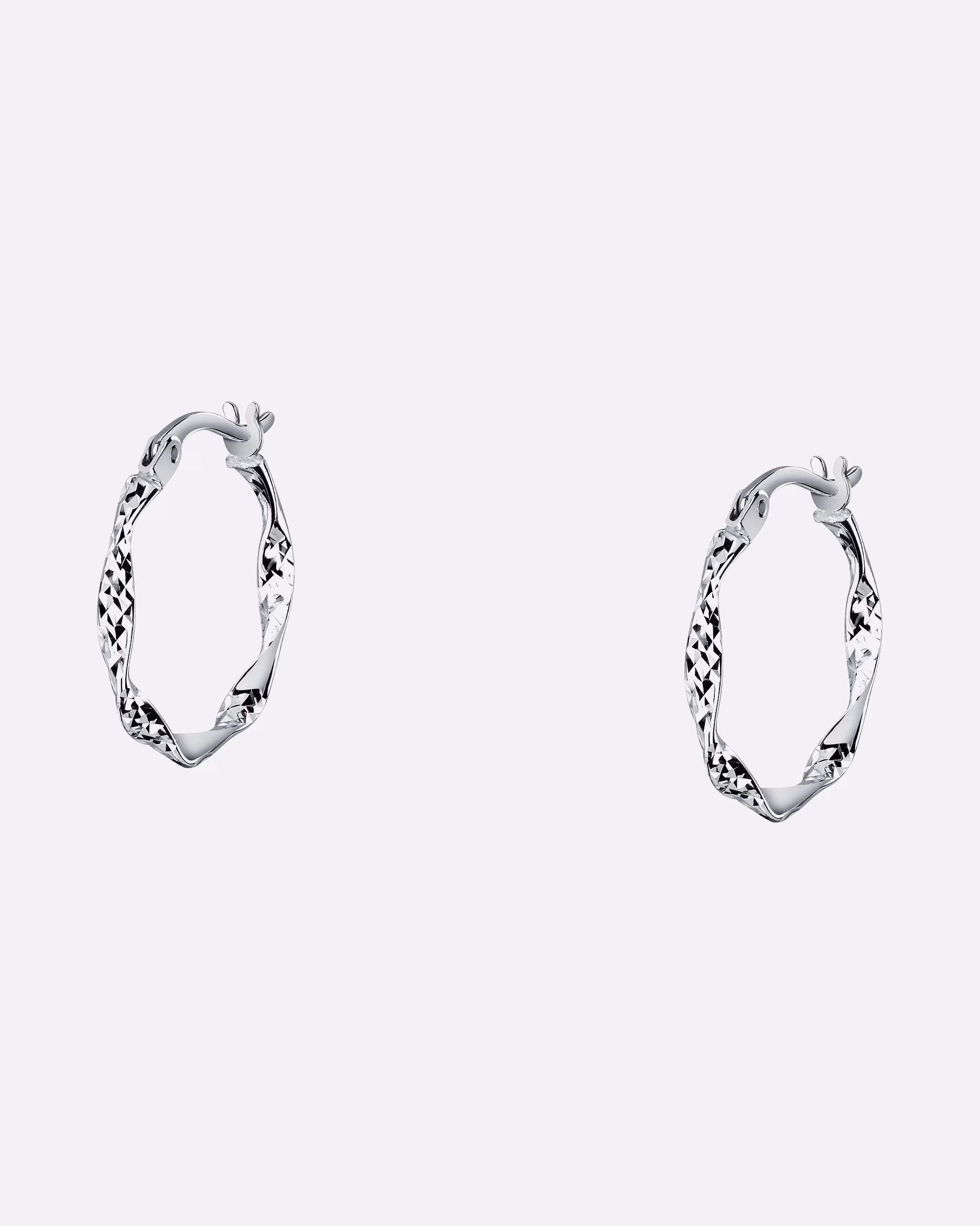 CHRIST earrings hoop earrings 585 white gold One Size