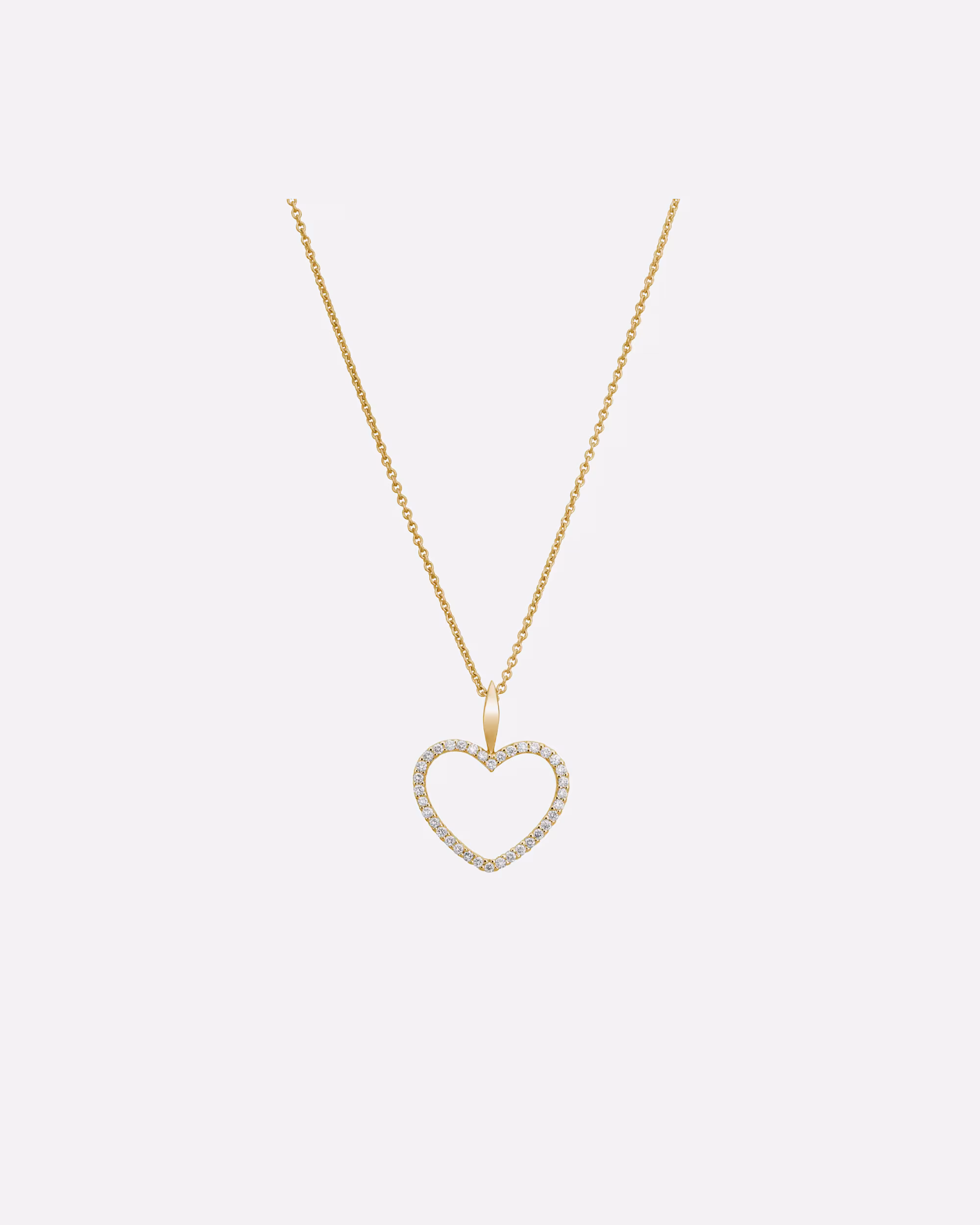 Lyomi necklace pendant with chain 585/- gold diamond white 0.24ct.