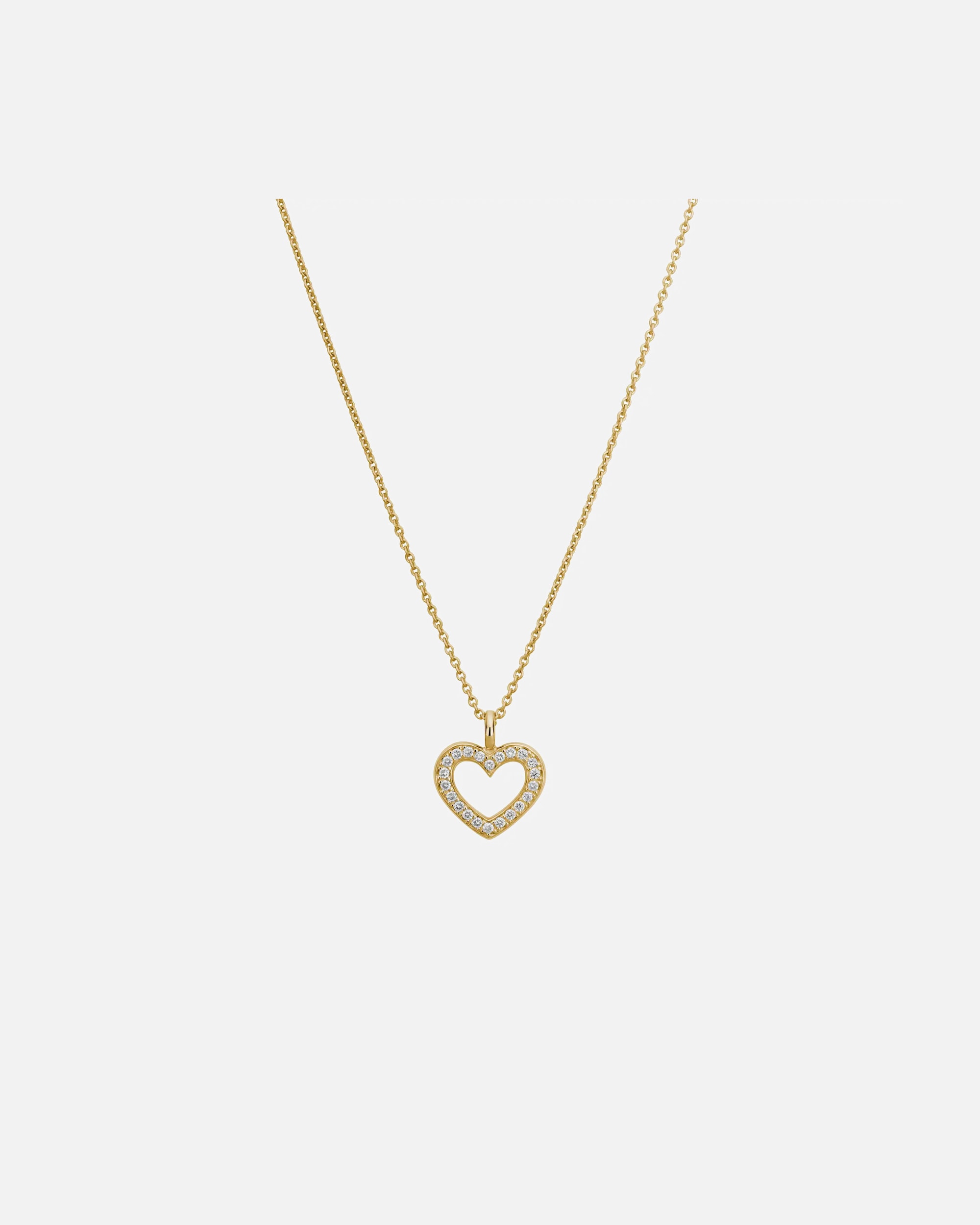 Lyomi necklace pendant with chain 585/- gold diamond white 0.15ct.