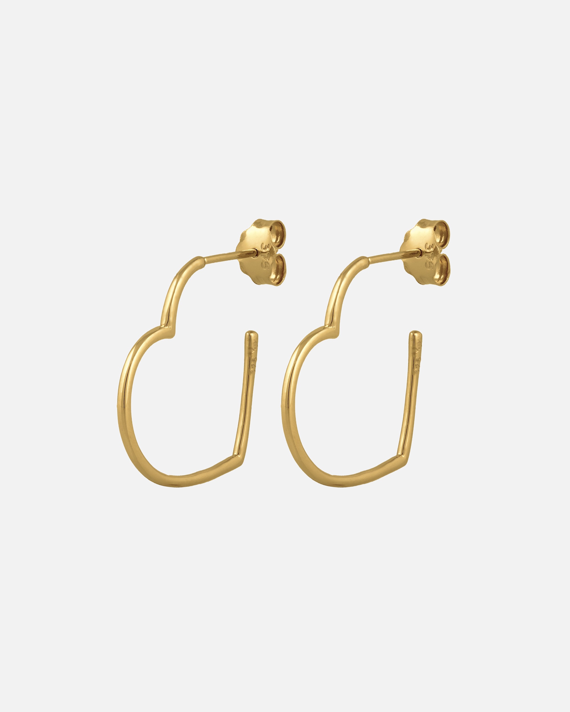 Elli PREMIUM earrings ear studs creoles heart filigree 375 yellow gold OneSize