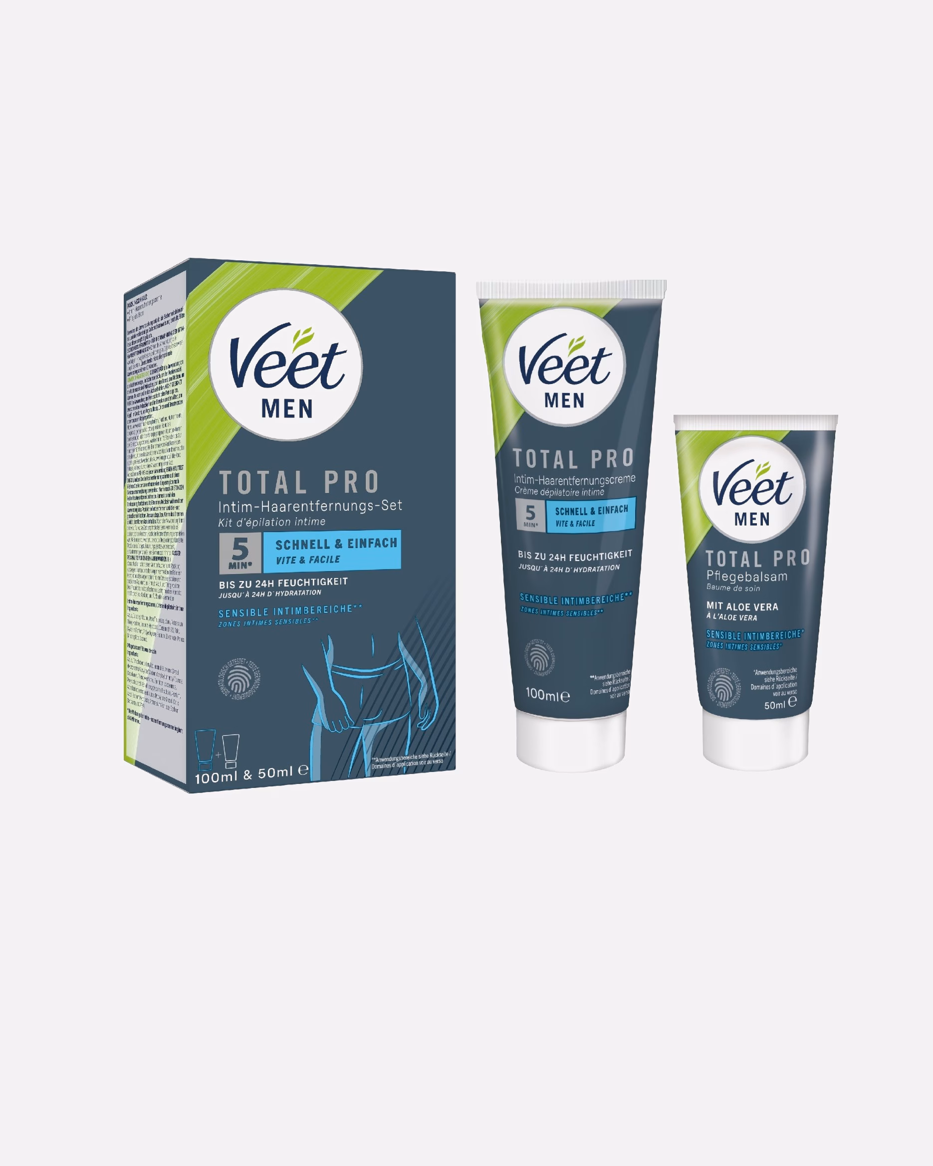 Veet Depilatory Total Pro Intimate Hair Removal Kit