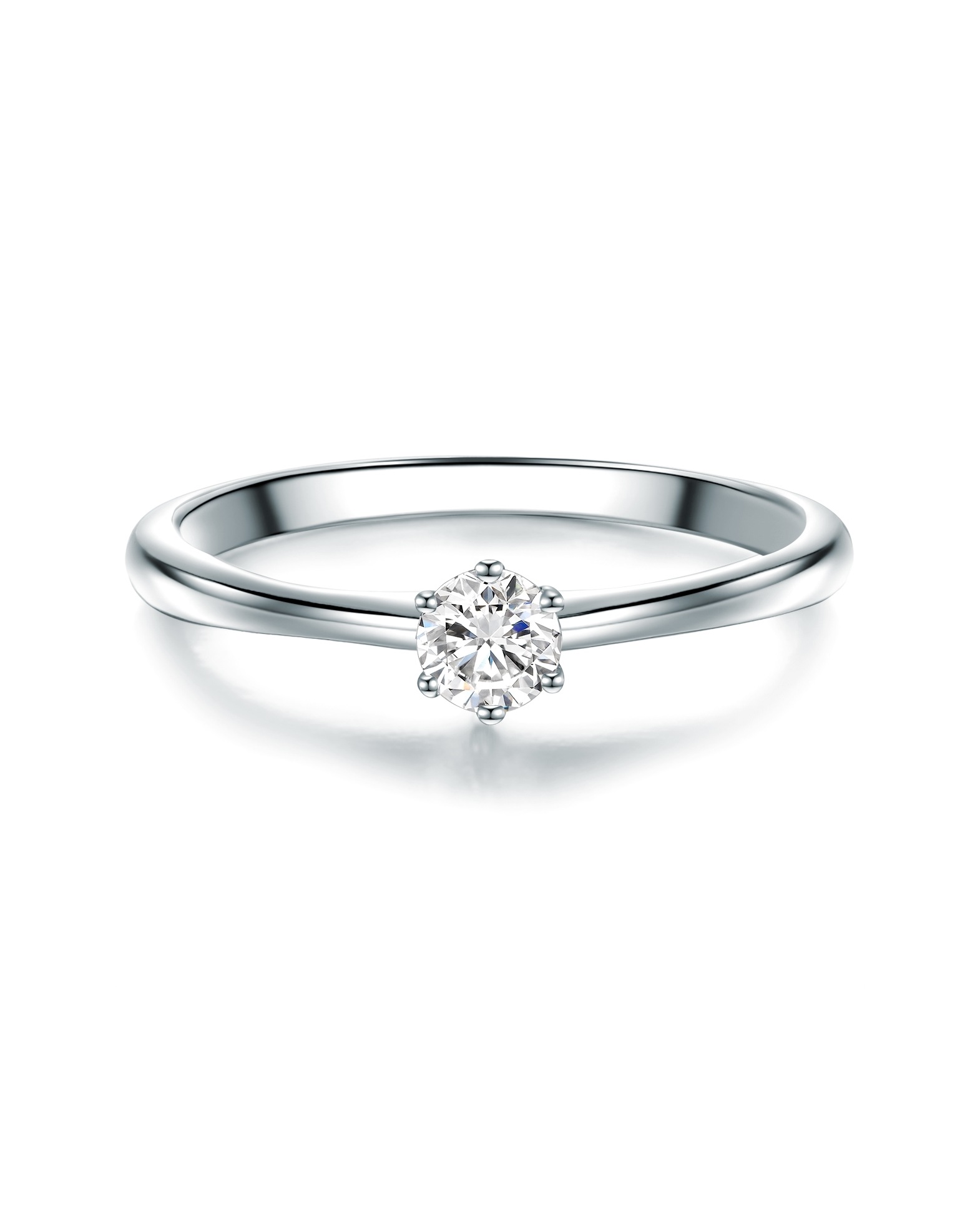 Trilani ring made of sterling silver in silver with zirconia
