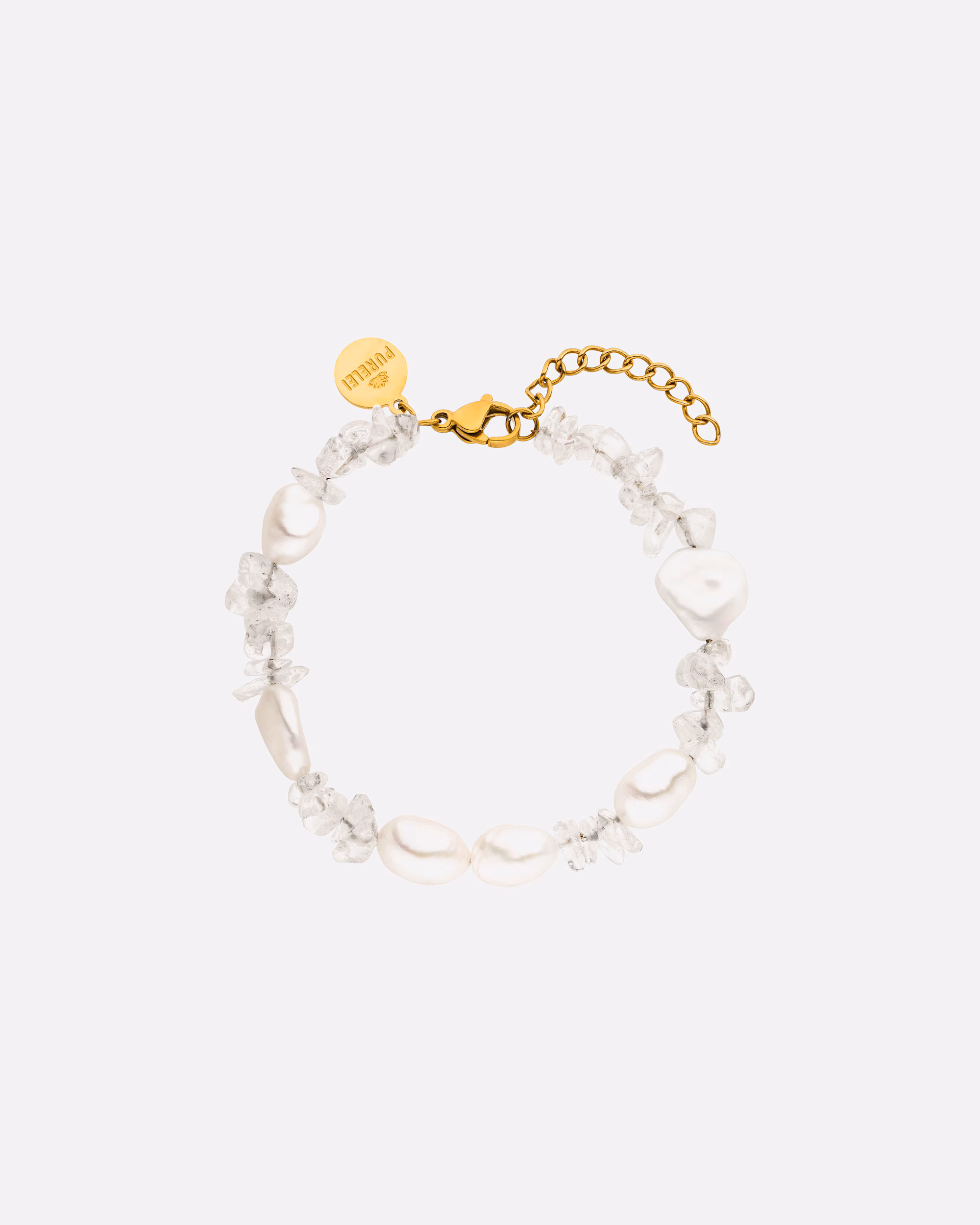 Purelei Crystal Wave Bracelet with Pearls, Gold