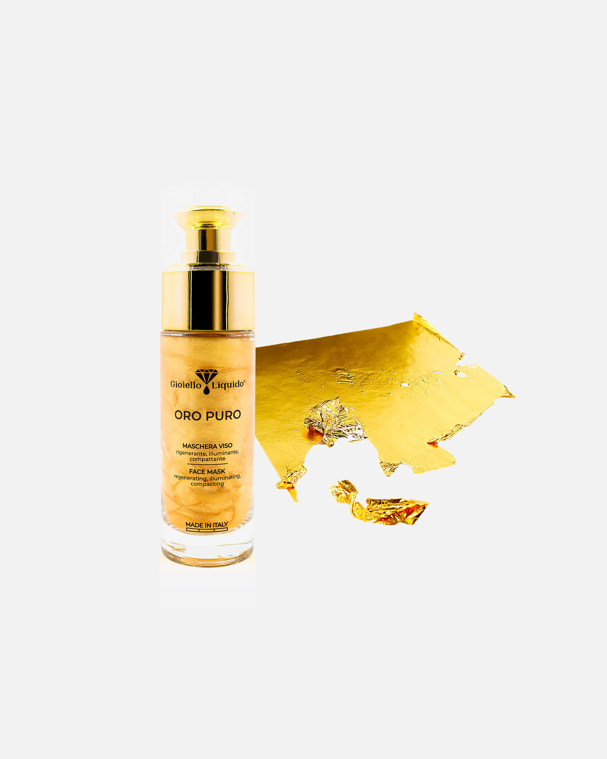 Gioiello Liquido Set "Pure Gold" Face Mask + 24 Kt Gold Leaf