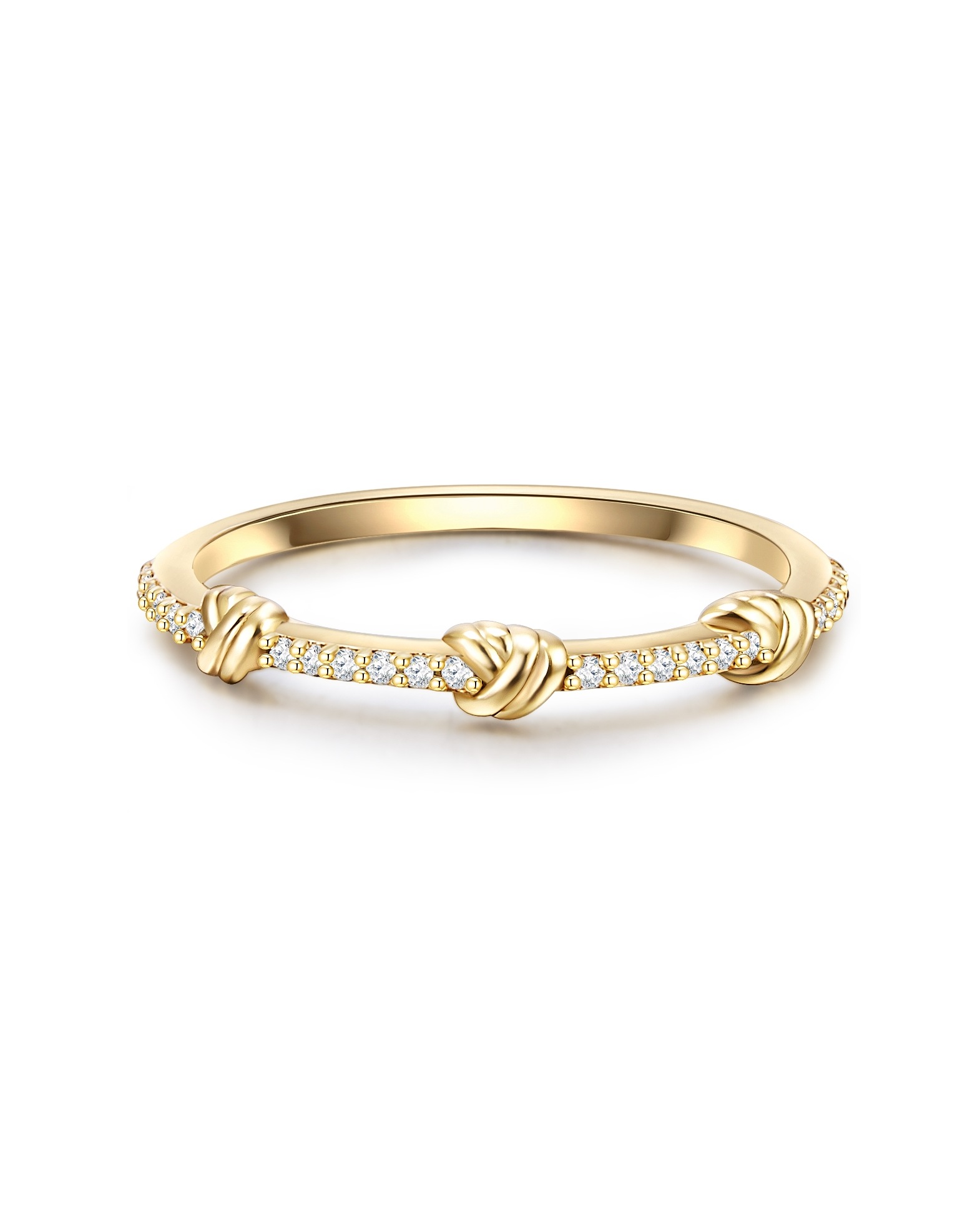 Glanzstücke München Highlights Munich ring sterling silver zirconia in yellow gold