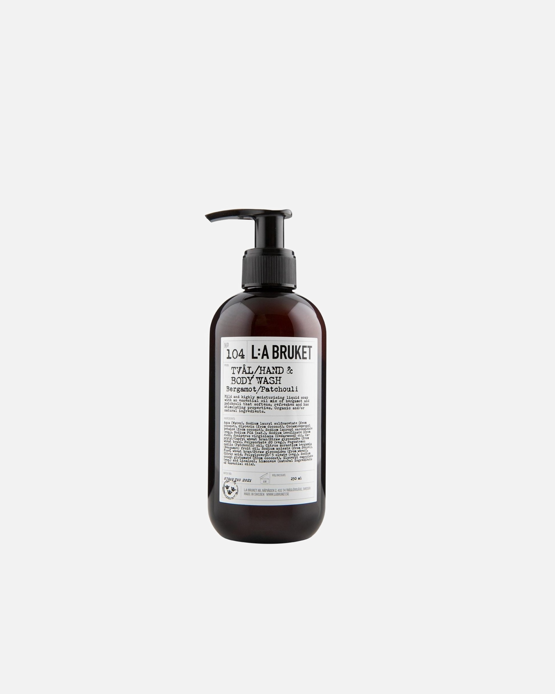 L:A BRUKET shower gel No.104 Bergamot/Patchouli 240 ml