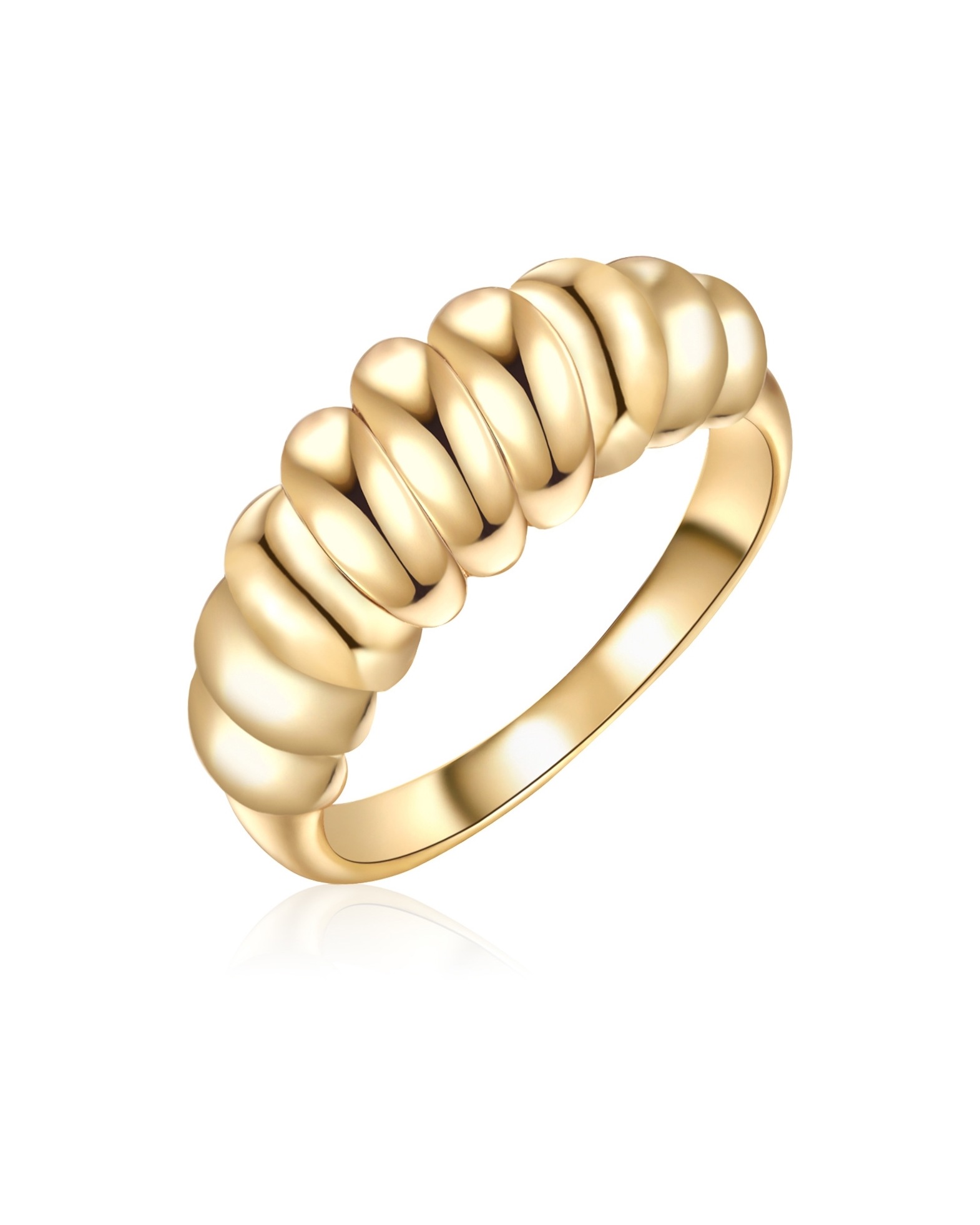 Lulu & Jane ring made of yellow gold metal