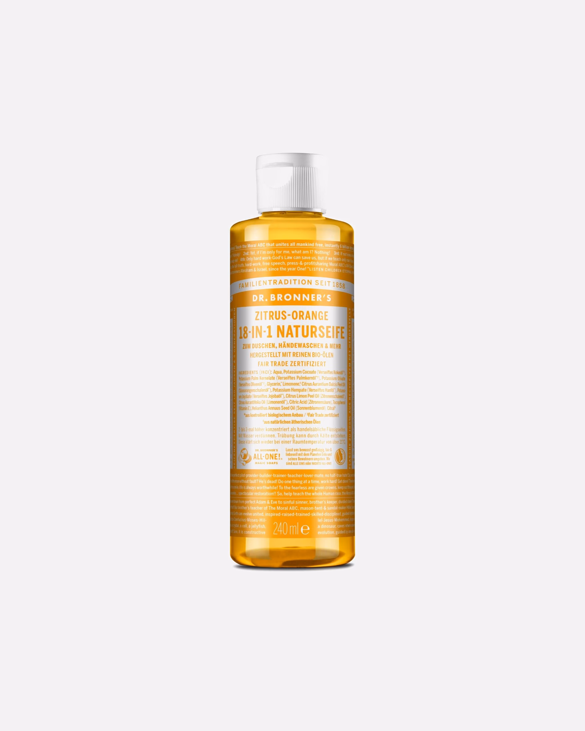 Dr.Bronner\'s Dr. Bronner's Shower Gel 18-in-1 Natural Soap Citrus Orange 240 ml