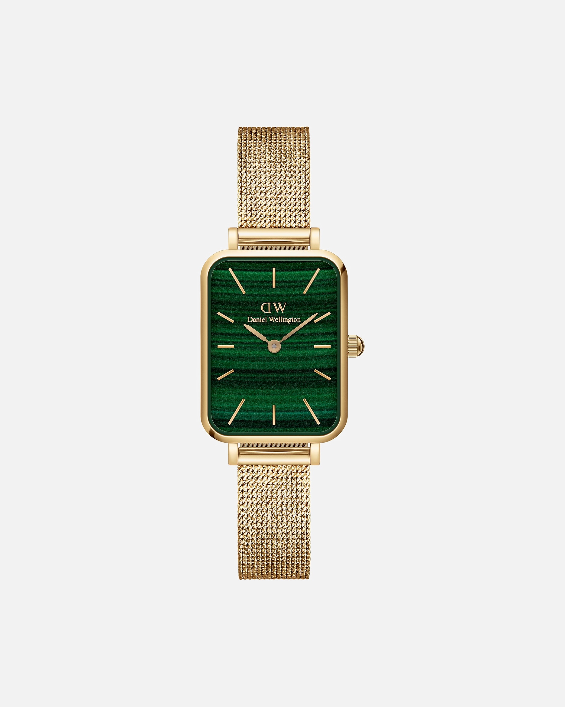 Daniel Wellington Quadro Pressed Evergold Watch (with gold mesh strap)