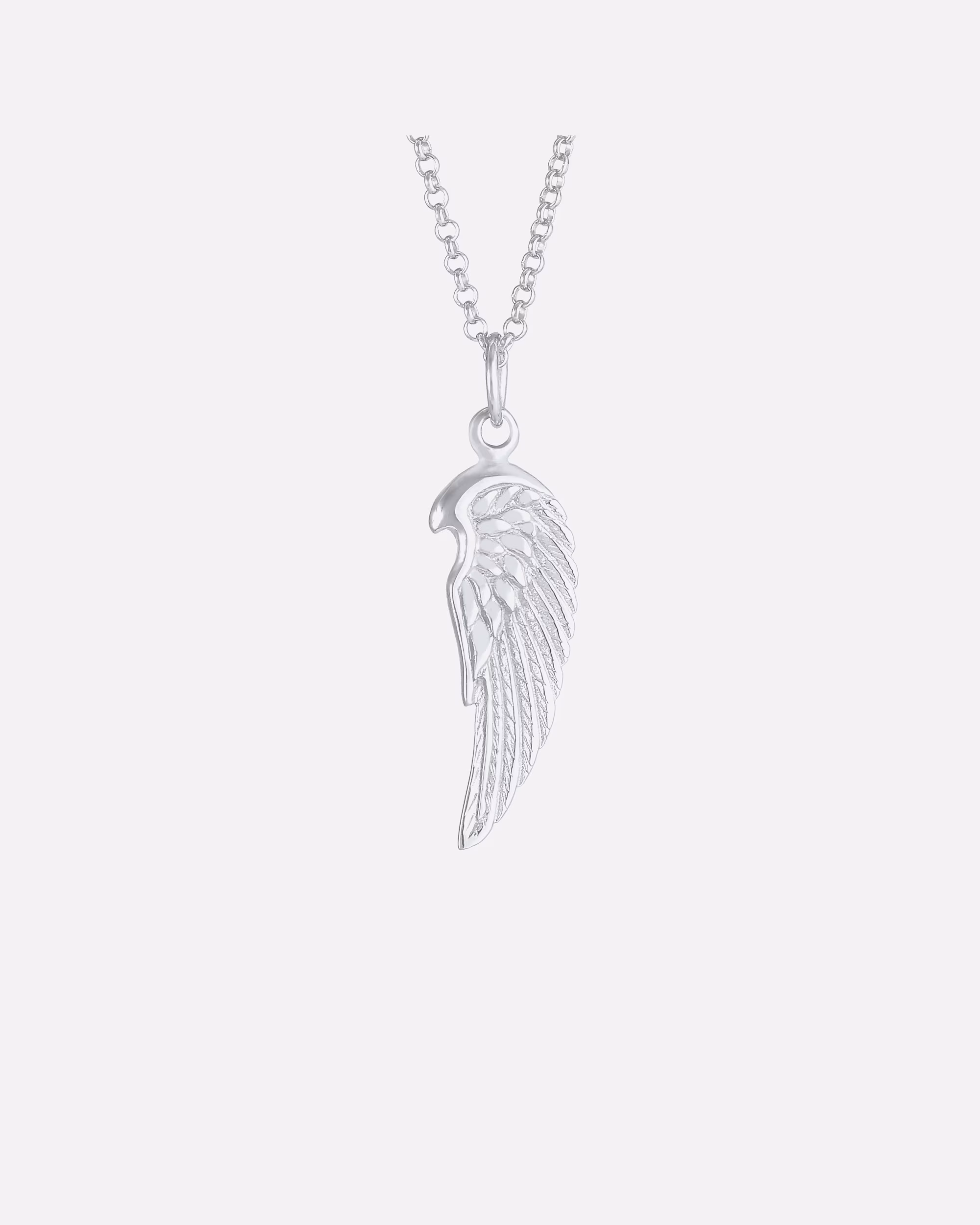 KUZZOI Necklace Wings Oxid Rock Cool 925 Silver, silver-colored