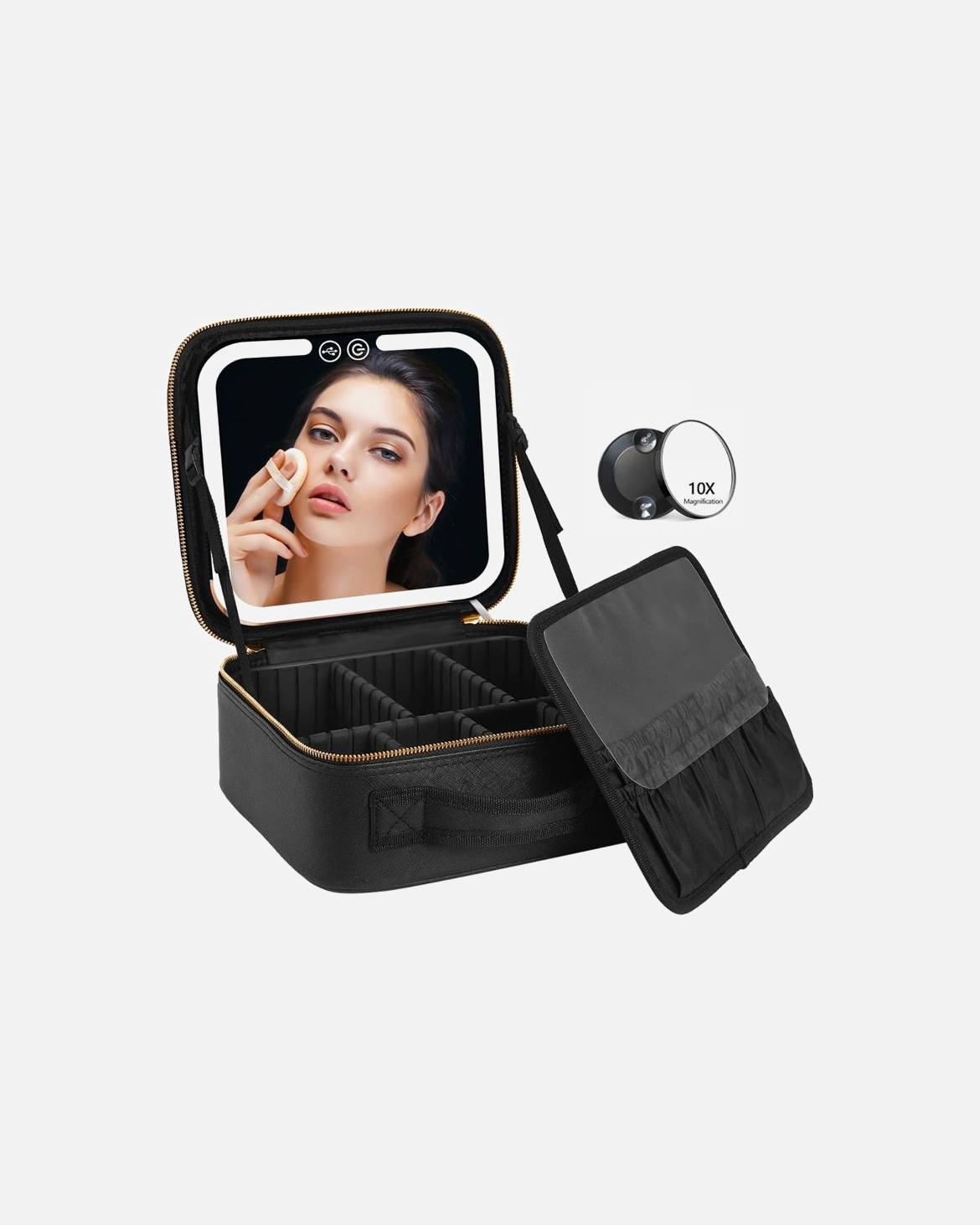 UNIQ travel bag cosmetic bag with LED mirror