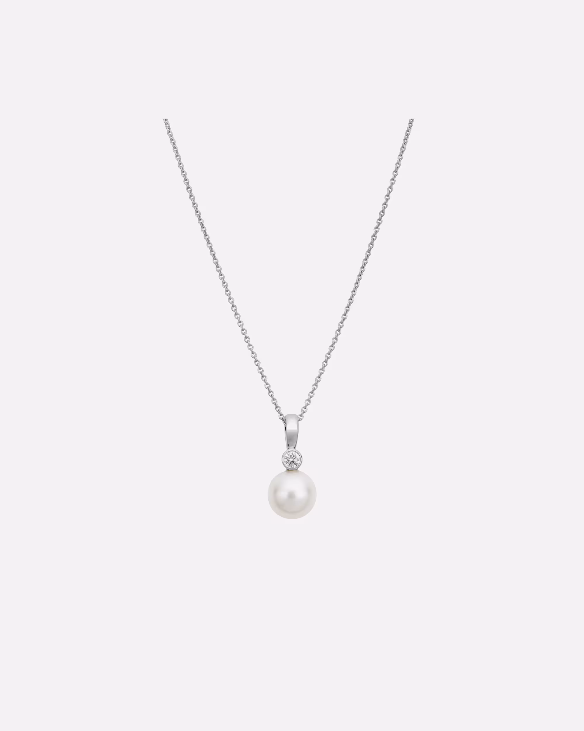 Lyomi necklace pendant with chain 585/- gold diamond white 0.10ct.