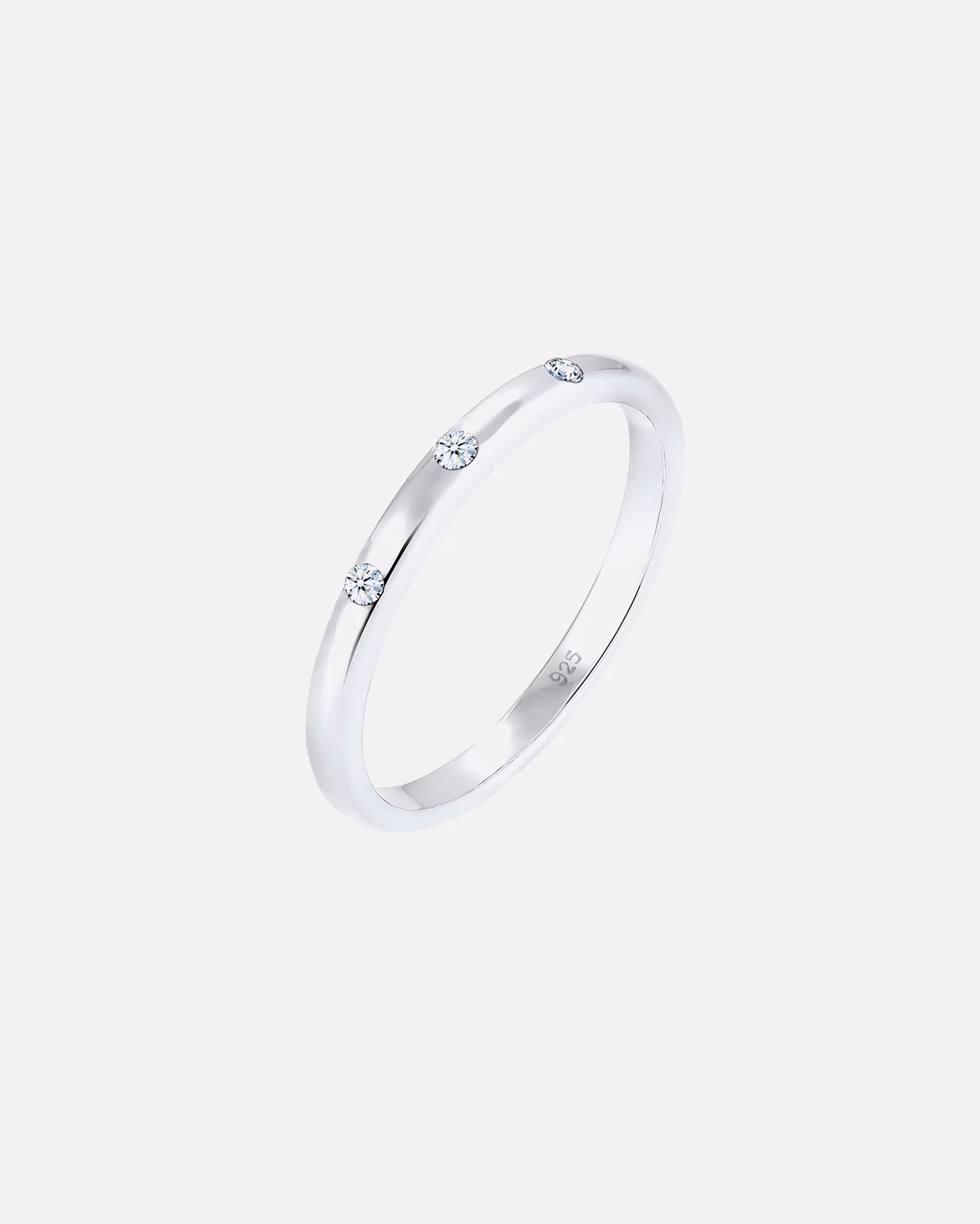Elli DIAMONDS ring band ring diamond (0.045 ct) 925 sterling silver