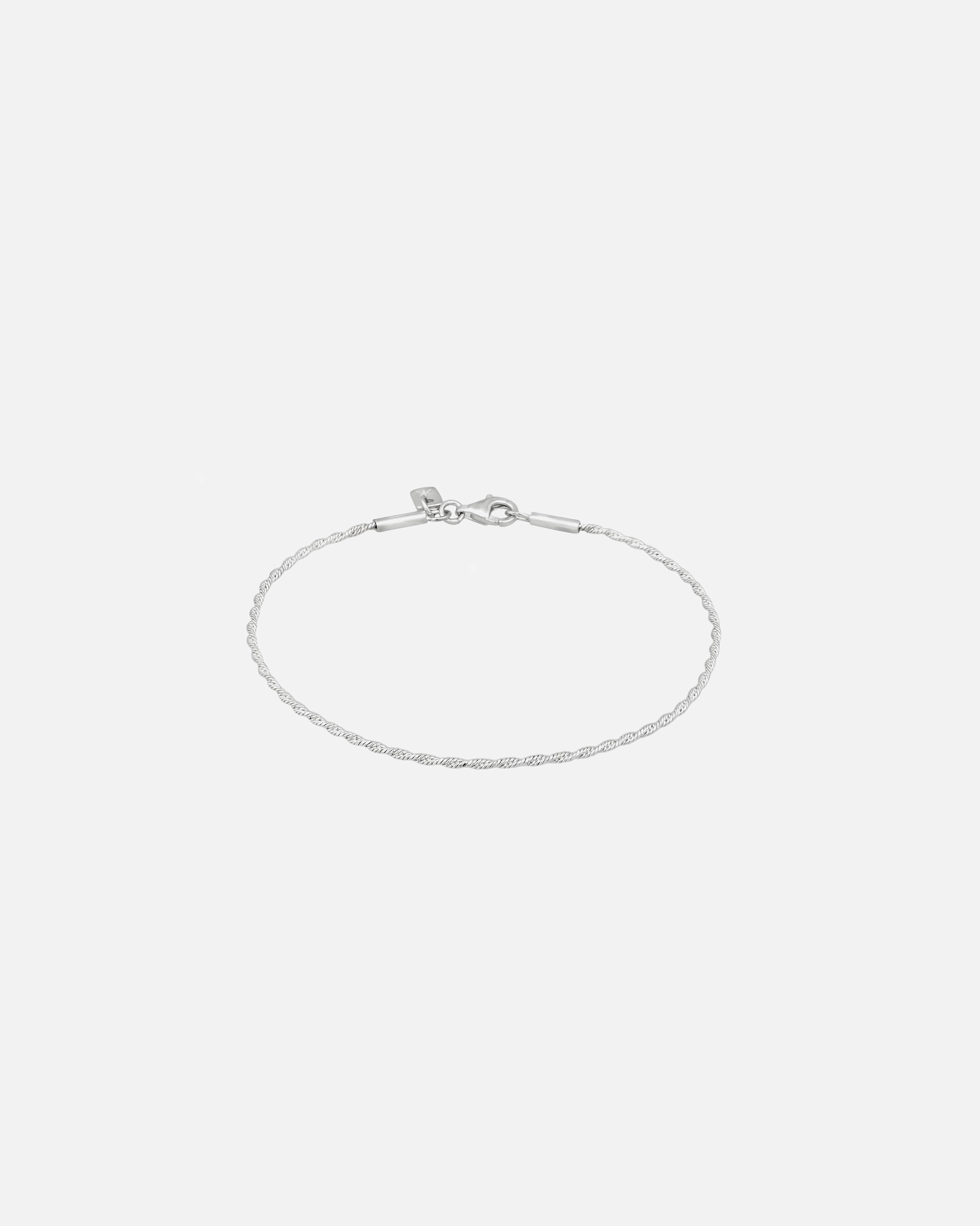 KUZZOI Bracelet Cord Chain 925 Sterling Silver, 21