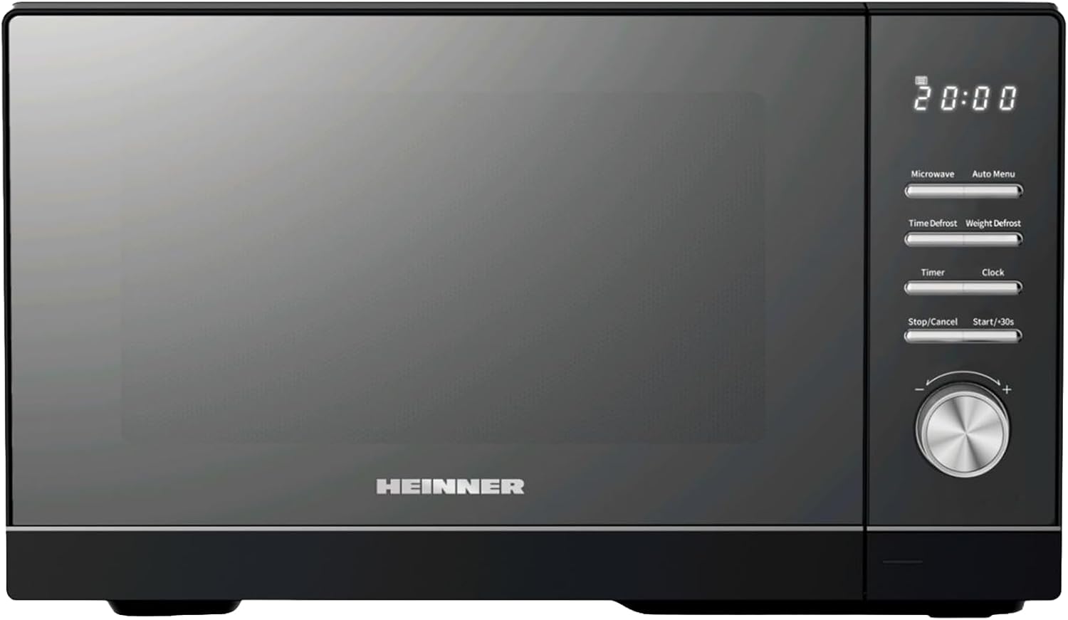 HEINNER HMW-MD25DMRBK 25 L Microwave Oven – 800 W Output, Mechanical Dial & Auto Menus, 3-Year Warranty