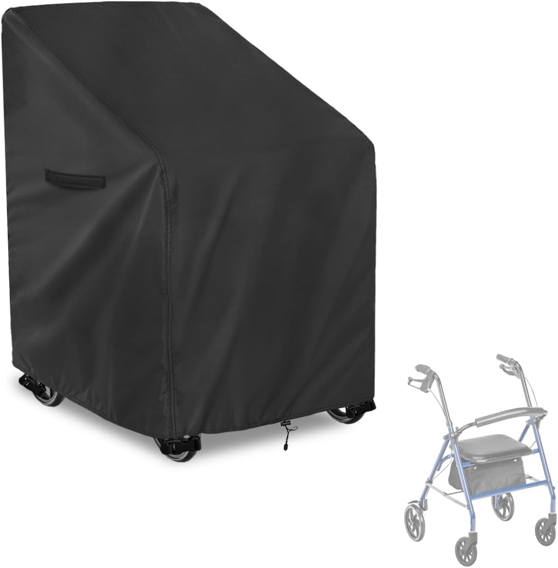 SoloToo Rollator Cover with 4 Wheels, Waterproof and Dustproof, Suitable for Various Walkers