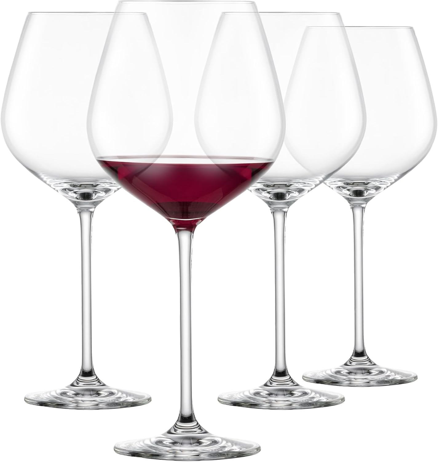 SCHOTT ZWIESEL Fortissimo Burgundy Red Wine Glass (Set of 4), Elegant Burgundy Glasses for Red Wine, Dishwasher Safe Tritan Crystal Glasses, Made in Germany (Item No. 123683)