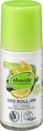 alverde NATURKOSMETIK Deo Roll On Deodorant Minze Bergamotte, 50 ml