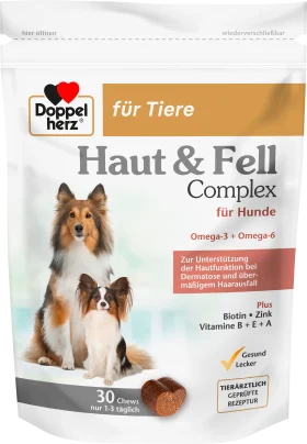 Doppelherz Food supplement dog, skin & fur complex (30 pieces), 95 g
