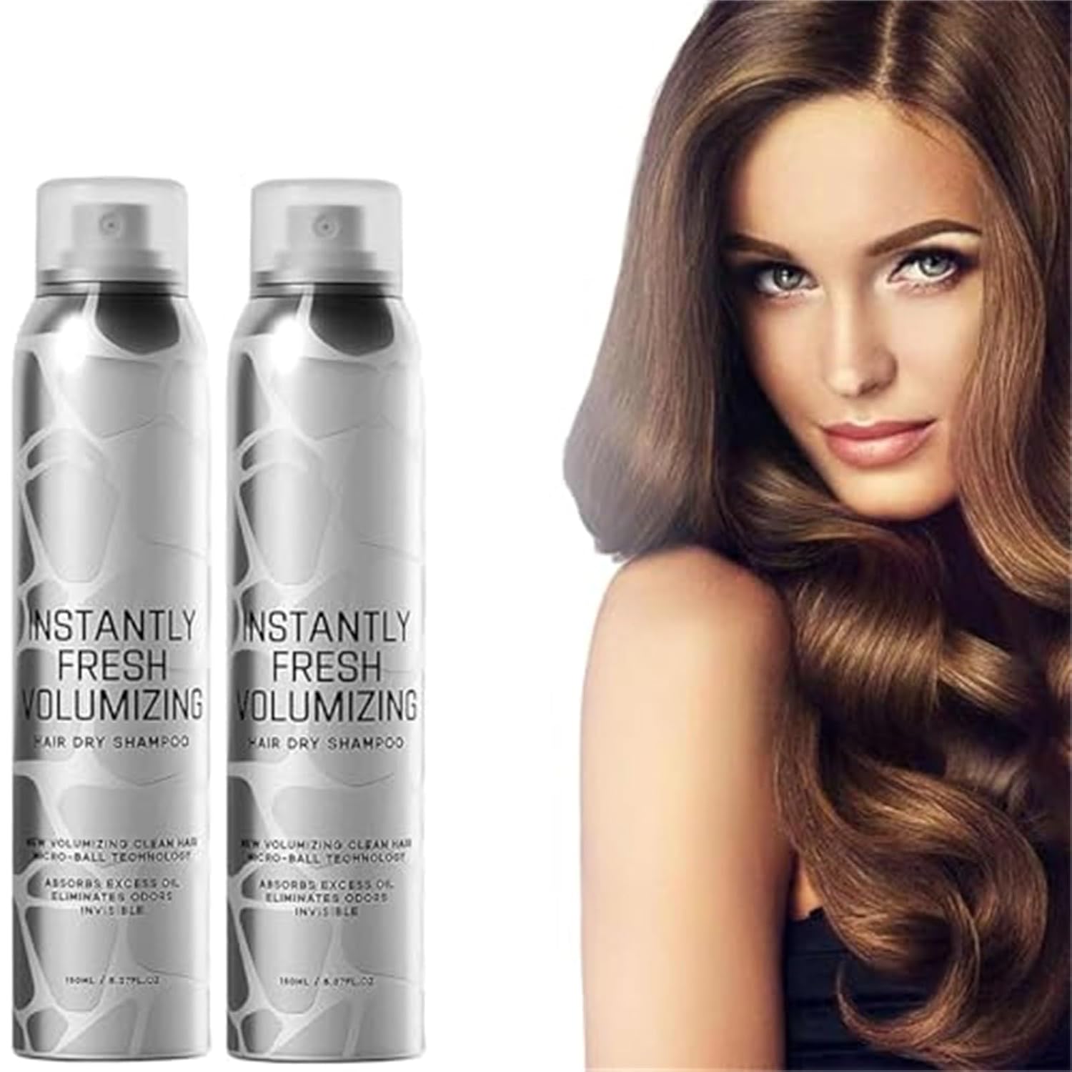 Generic Volumizing Dry Shampoo Spray - Natural Dry Shampoo with Peppermint & Lavender for Instantly Fresh Volumizing Hair Dry Shampoo, Create a Refreshing Hairstyle, 150 ml (2 Pieces)