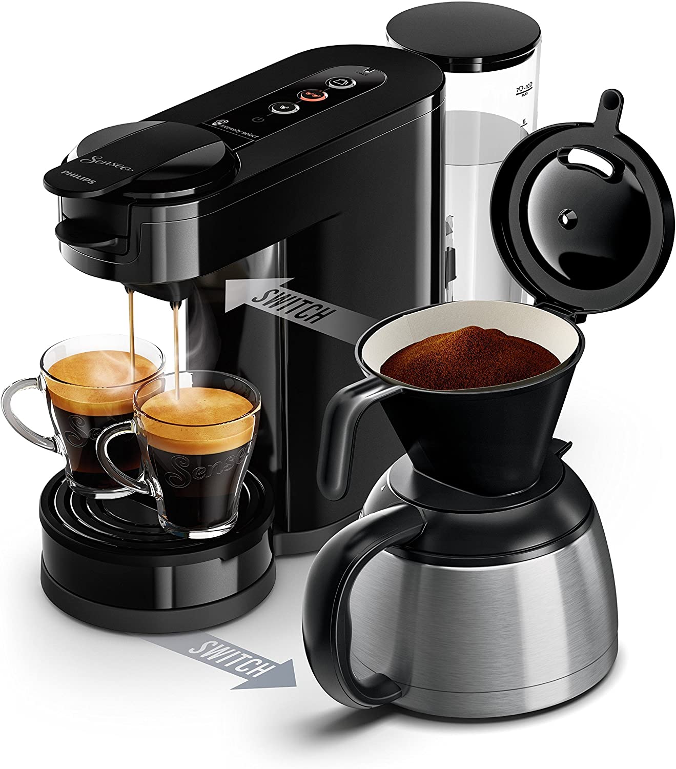 Philips Domestic Appliances Philips Senseo Switch 2-in-1 Coffee Machine Senseo Switch Noire