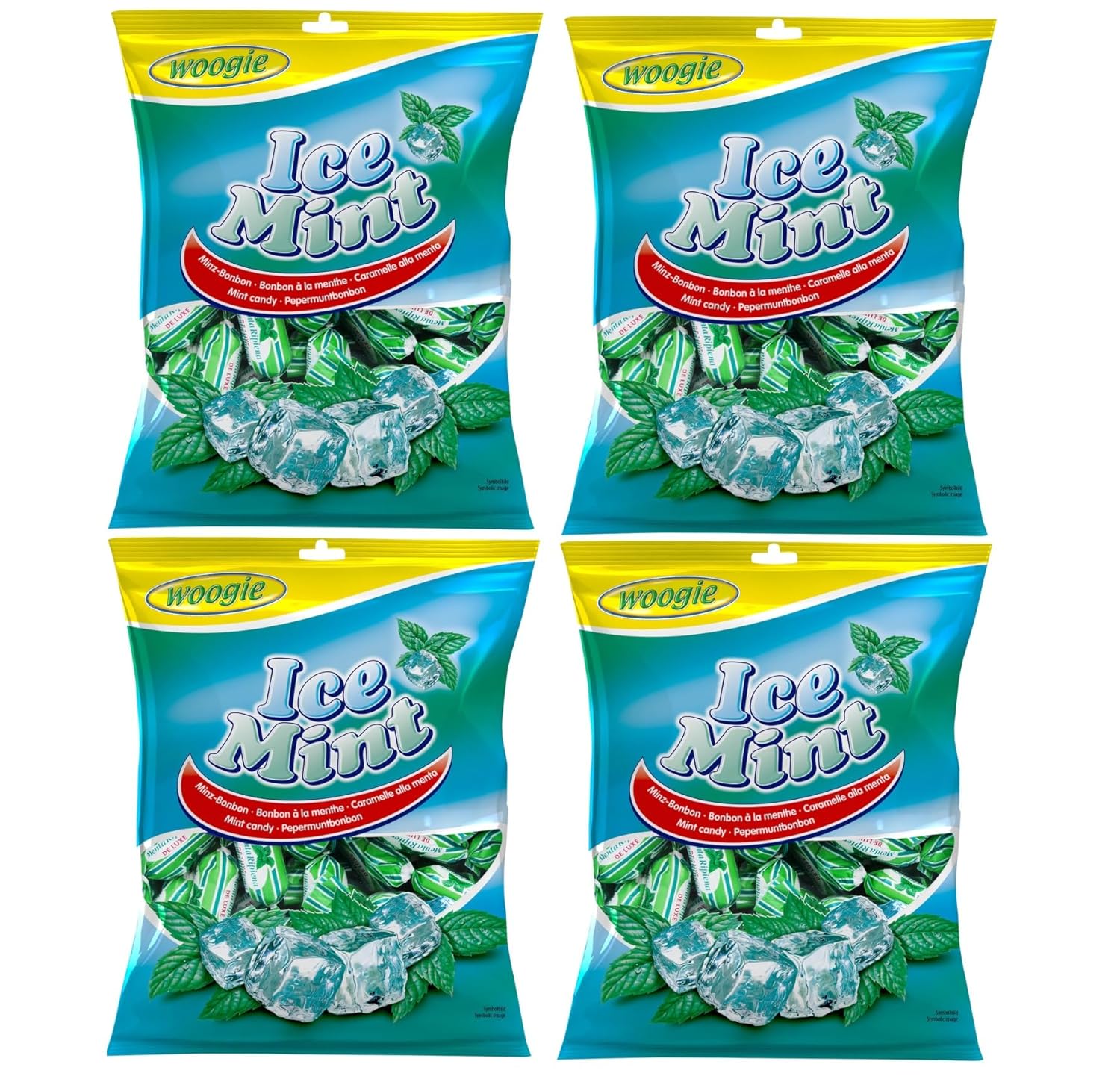 Woogie Ice Mint Candy Filled Mint Sweets Value Pack 4 x 170g