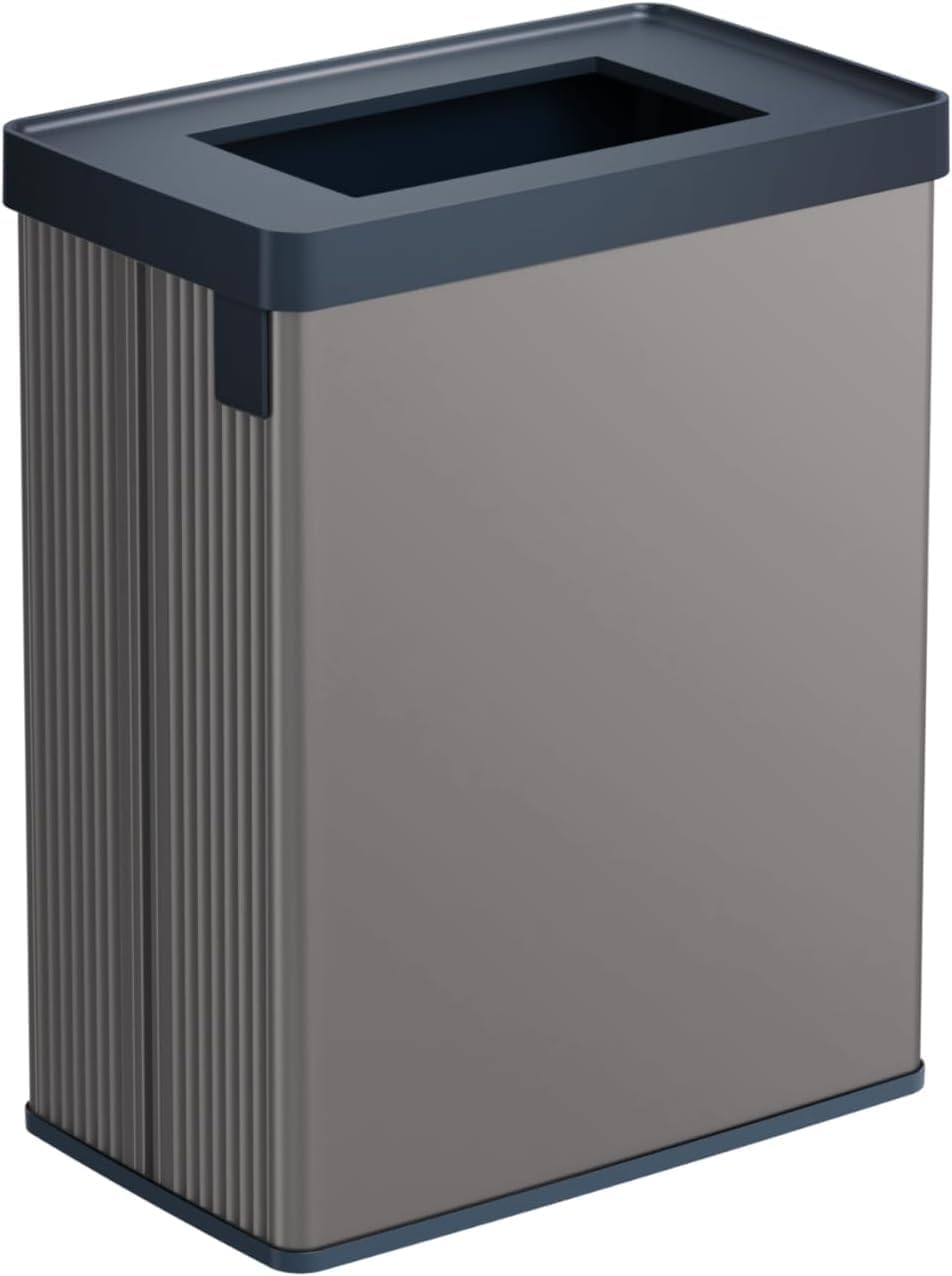Curver Verto Recycle 54L Kitchen Bin Two Compartments Easy Sorting Open Slim Design Gray 26.5 x 43.5 x 54.7 cm