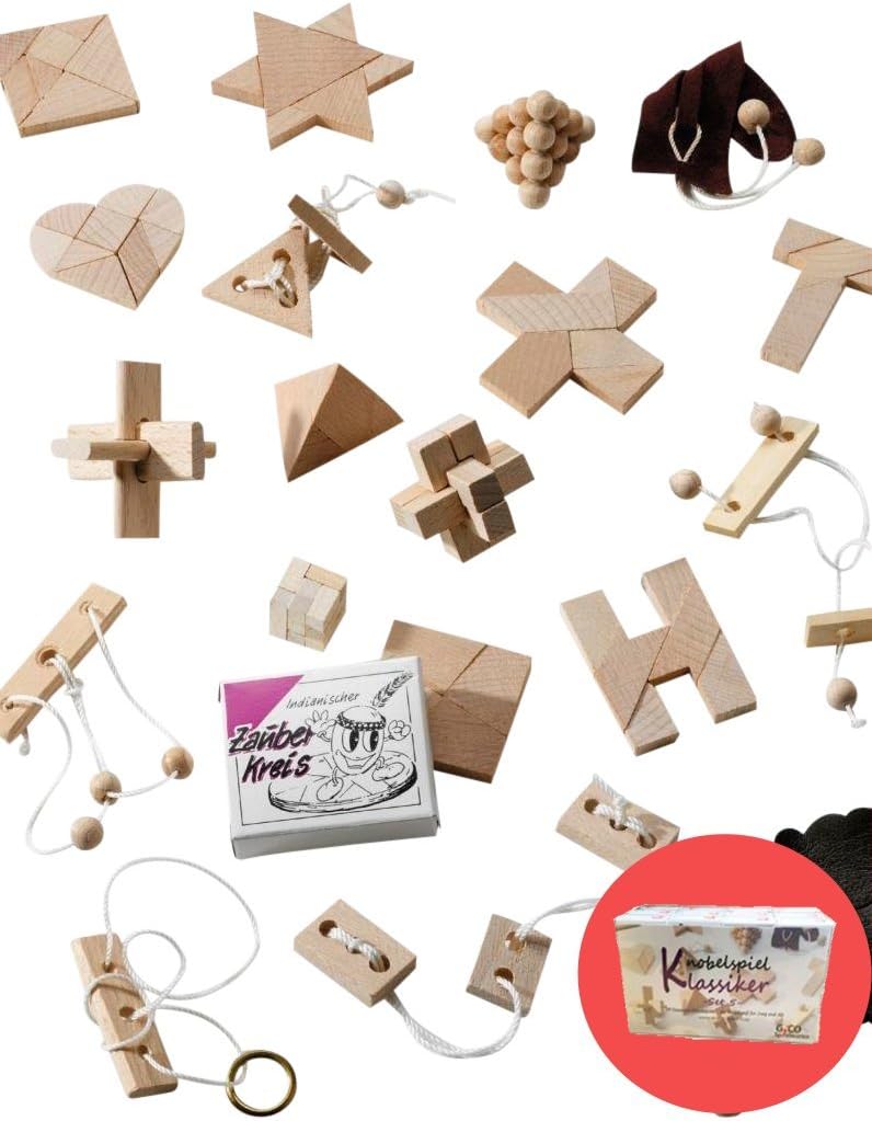 GICO Puzzle Game Classic Sets - Various Giveaways - Games Individually Packed Including Solution - Puzzle Games, Set Puzzle, Advent Calendar Content