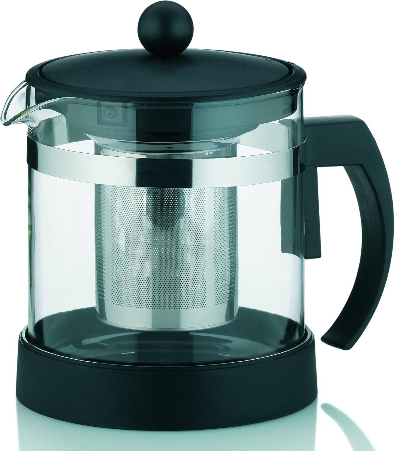 kela 11458 Glass Teapot with Stainless Steel Strainer Insert 1.0 L Auron