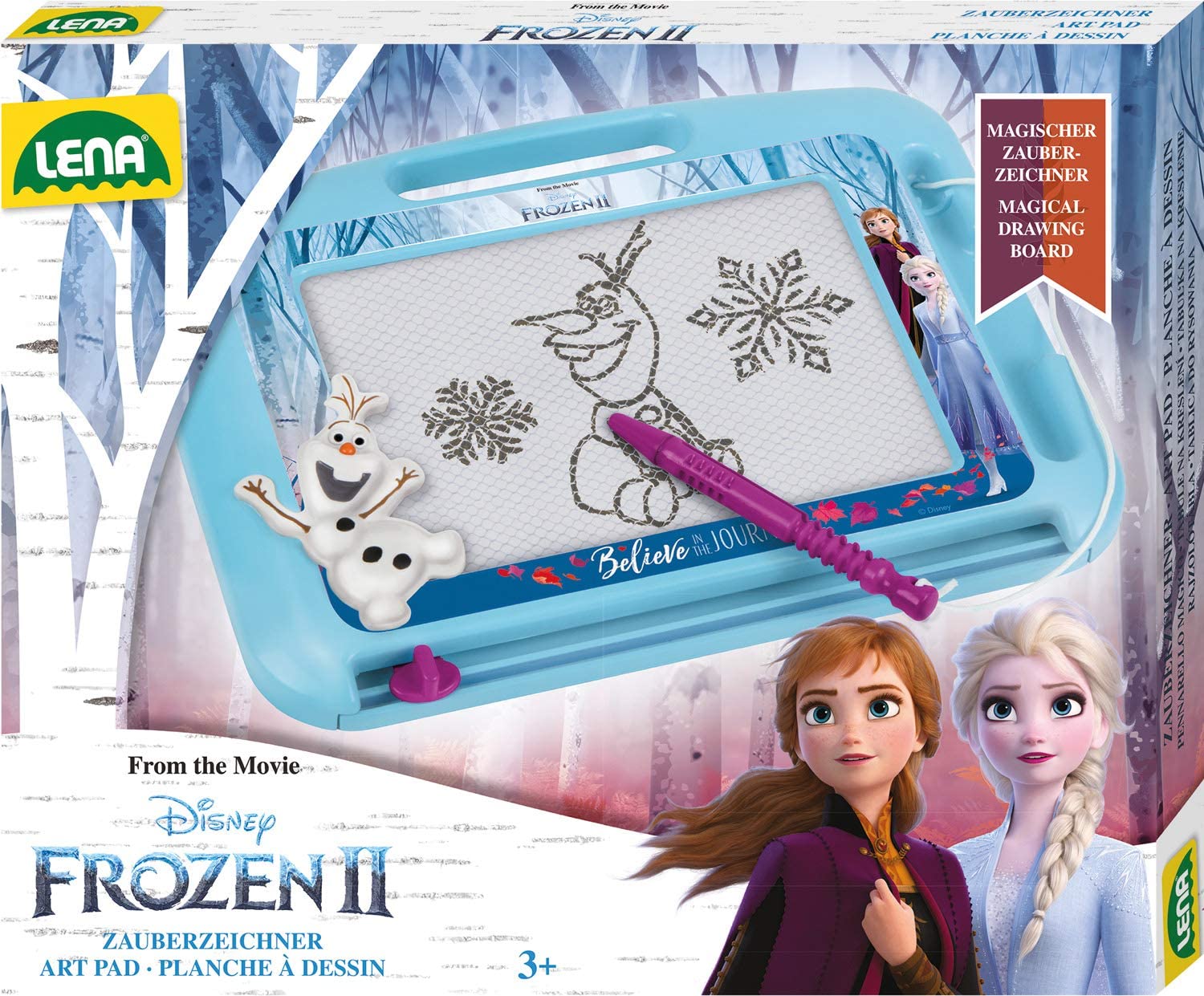 Lena 65692 Zauberzeichner Disney Frozen Ii, Magnettafel Ca. 22 X 19 Cm, Taf