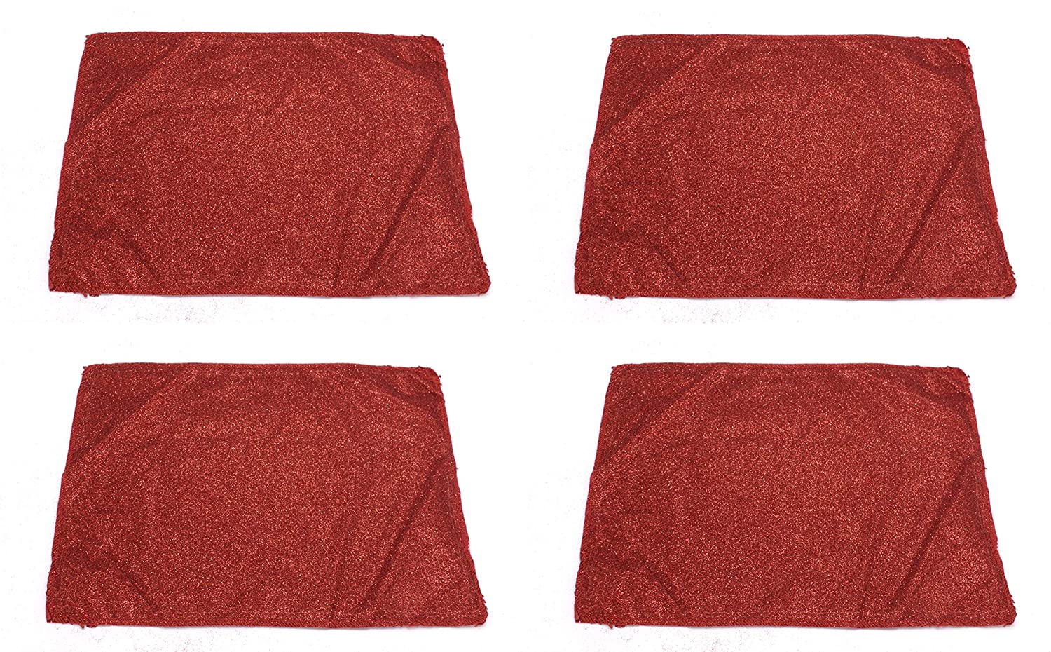 Daro Deko Fabric Table Set 30 X 40 Cm Red / Silver Glitter