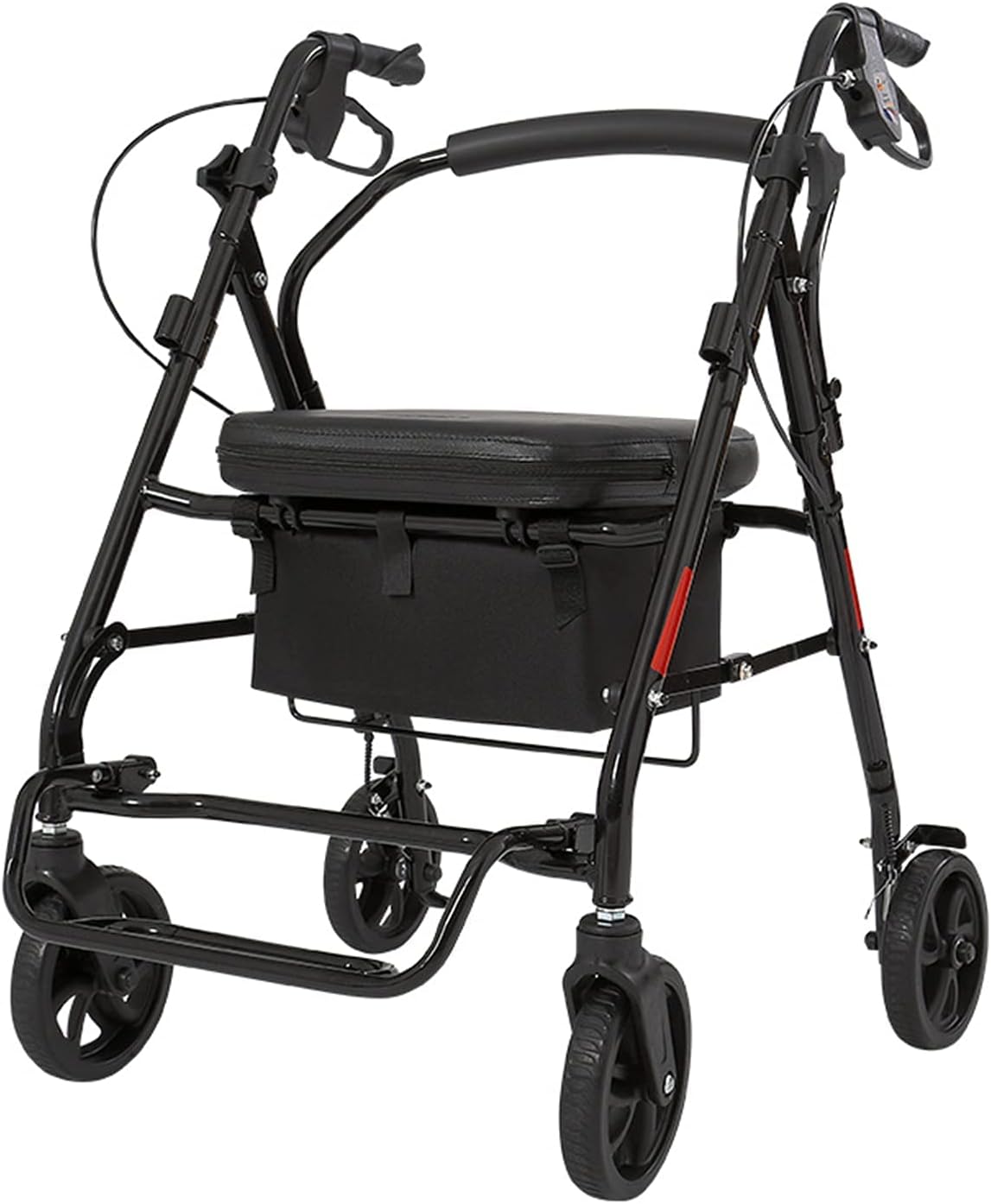 JINHH Rollator for Seniors Rollator Lightweight Folding Rollator Walkator with Seat and Parking Brake Rollator for Elderly People Adults Walker